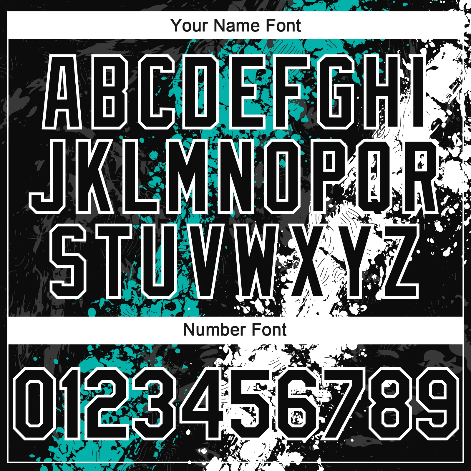 Custom Black Aqua-White Splash Authentic Baseball Jersey - Image 5