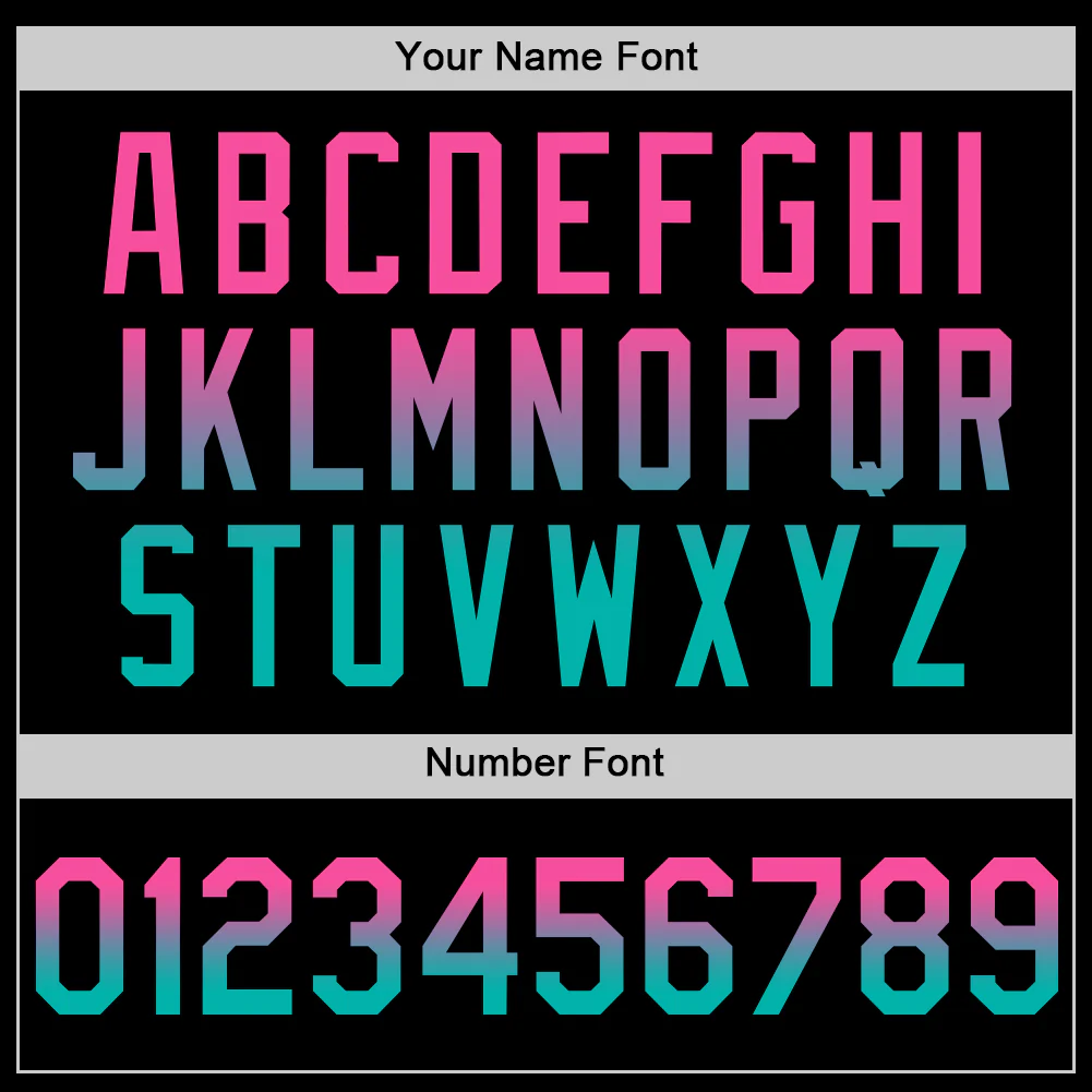 Custom Black Pink-Aqua Authentic Fade Fashion Baseball Jersey - Image 5