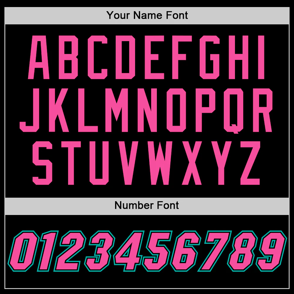 Custom Black Pink-Aqua Authentic Throwback Basketball Jersey - Image 4