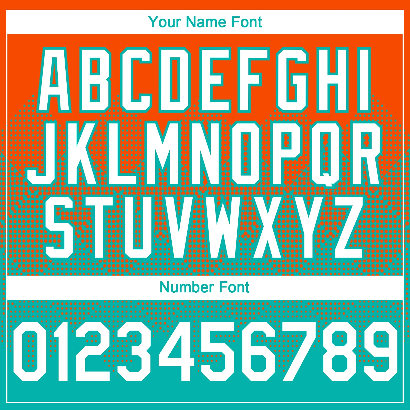 Custom Orange White-Aqua 3D Gradient Square Shape Authentic Baseball Jersey - Image 5