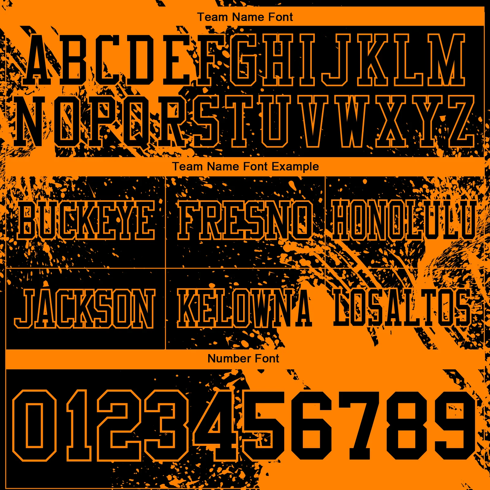 Custom Black Bay Orange 3D Pattern Abstract Brush Stroke Authentic Football Jersey - Image 3