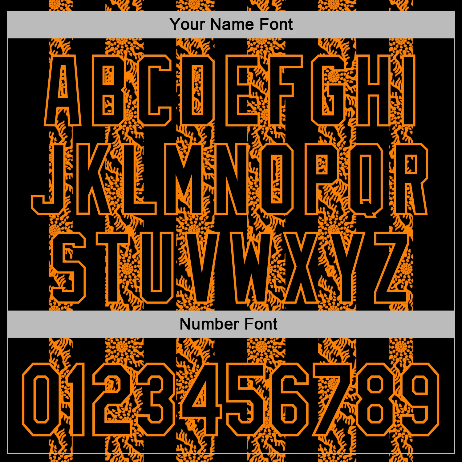 Custom Stitched Black Bay Orange Abstract Shape Pattern Sports Pullover Sweatshirt Hoodie - Image 6