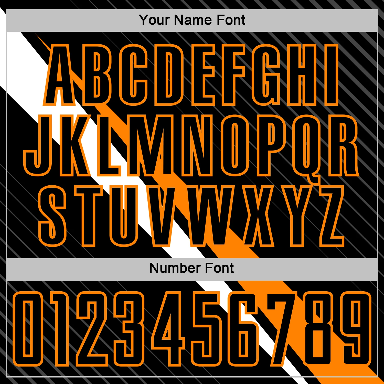 Custom Black Bay Orange-White Diagonal Stripes Sports Sublimation Soccer Uniform Jersey - Image 6