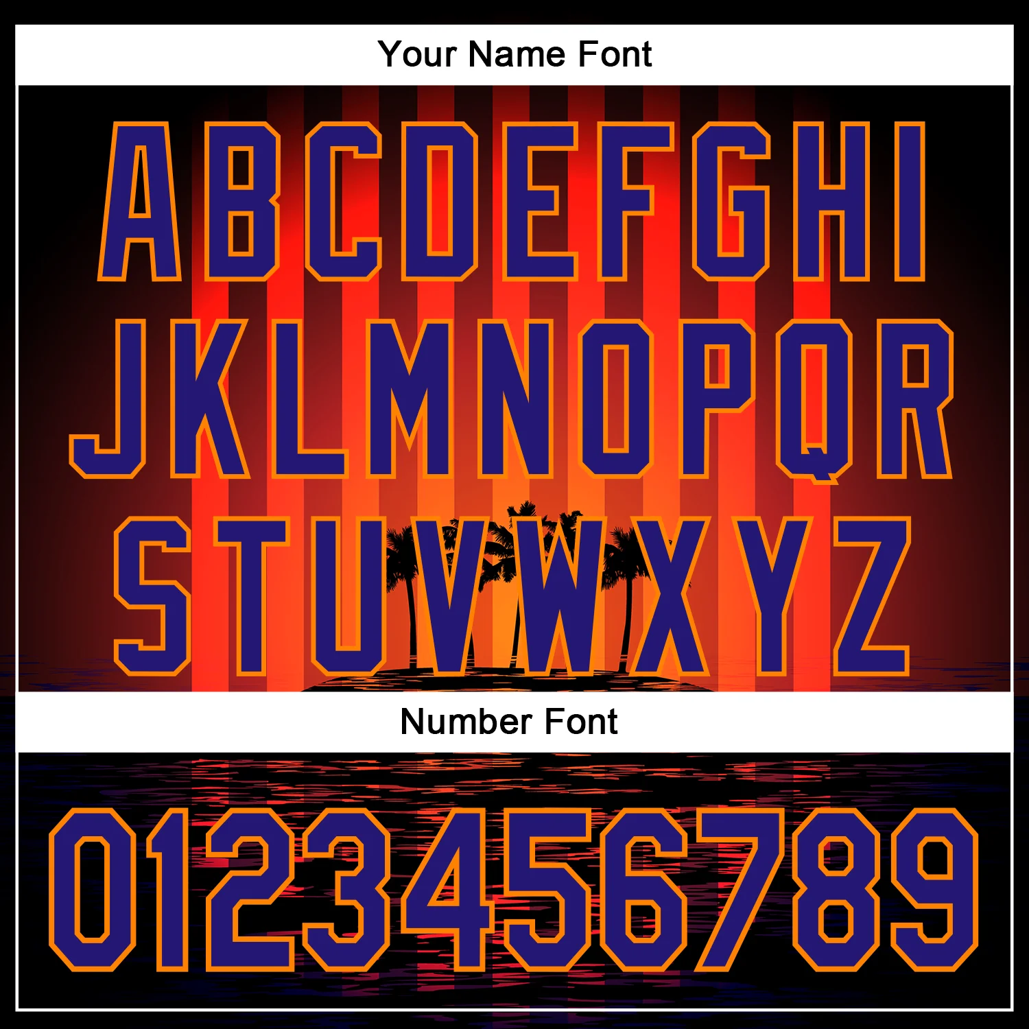 Custom Black Dark Purple-Bay Orange 3D Pattern Design Rave Psychedelic Tropical Palm Tree Authentic Baseball Jersey - Image 5