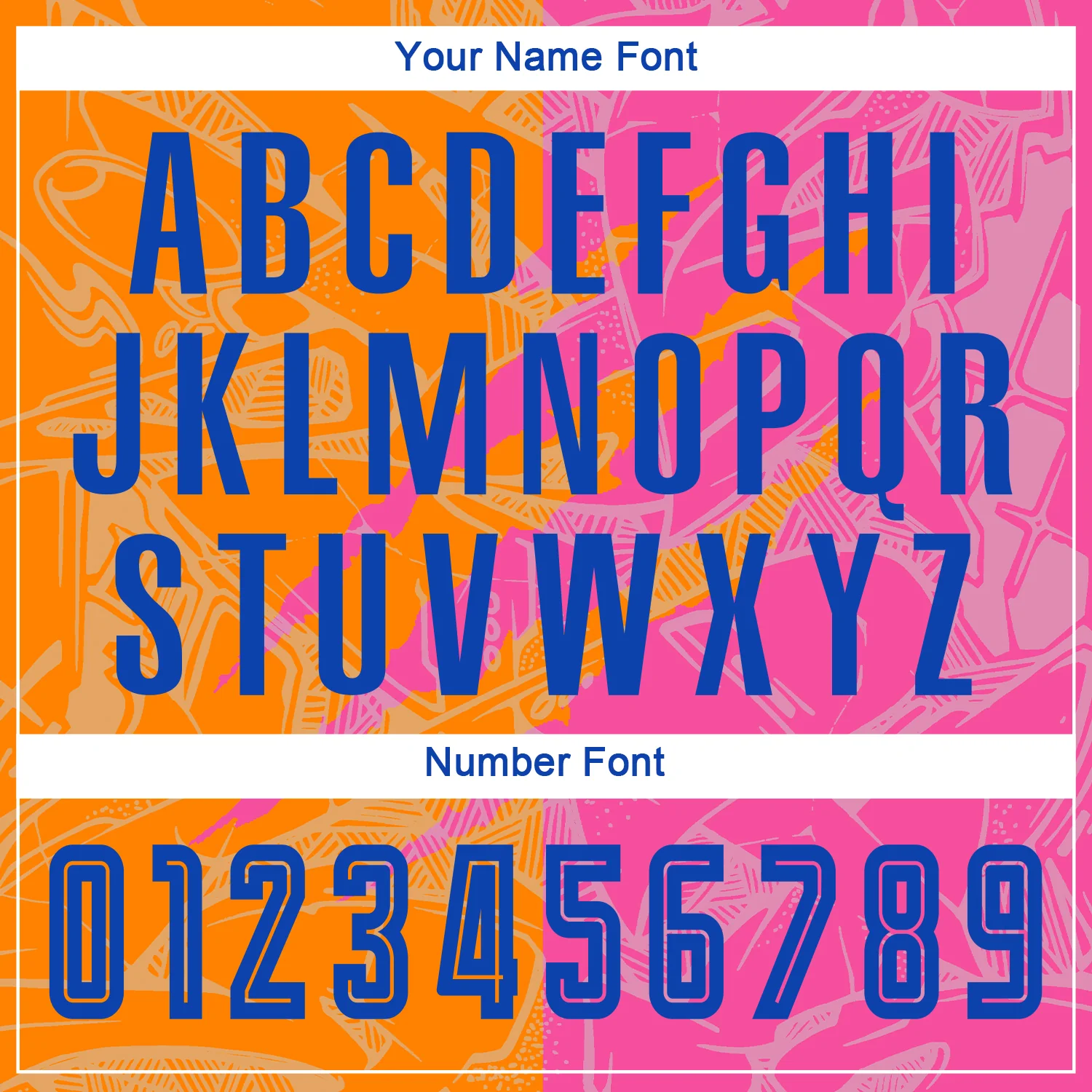 Custom Graffiti Pattern Royal Bay Orange-Pink Scratch Sublimation Soccer Uniform Jersey - Image 6