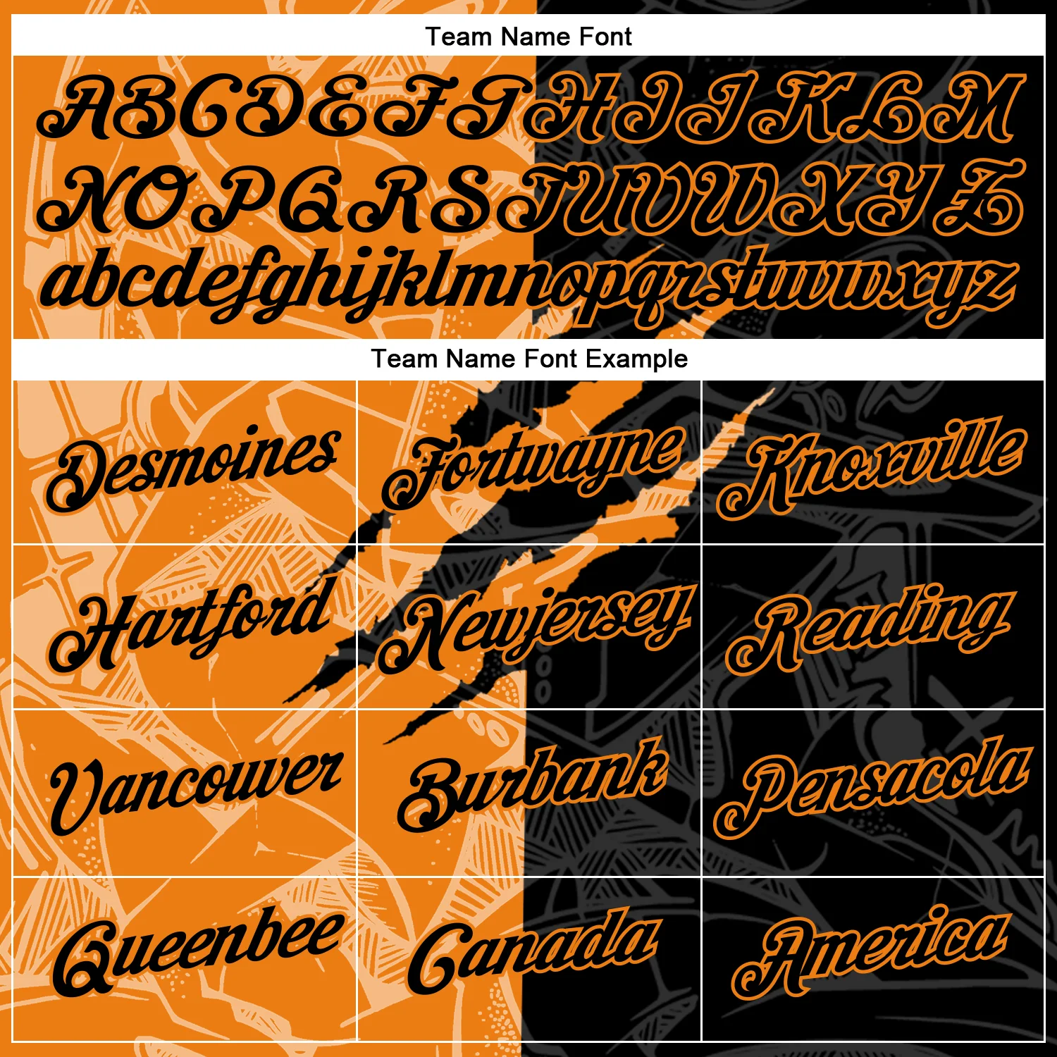 Custom Graffiti Pattern Black-Bay Orange Scratch 3D Performance T-Shirt - Image 3