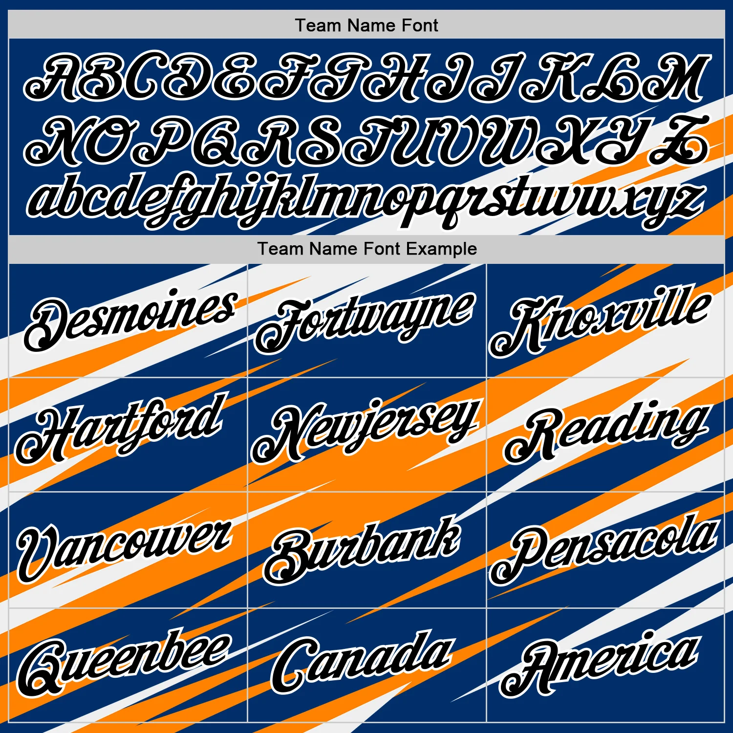 Custom US Navy Blue Black-Bay Orange 3D Esports Performance T-Shirt - Image 3