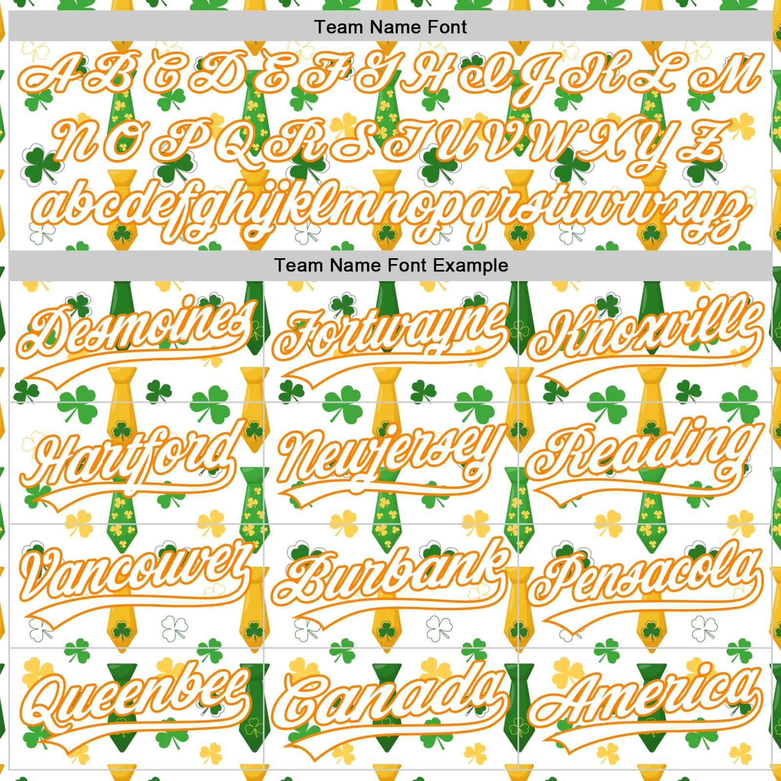 Custom White Bay Orange-Green 3D St. Patrick's Day Shamrock Authentic Baseball Jersey - Image 4