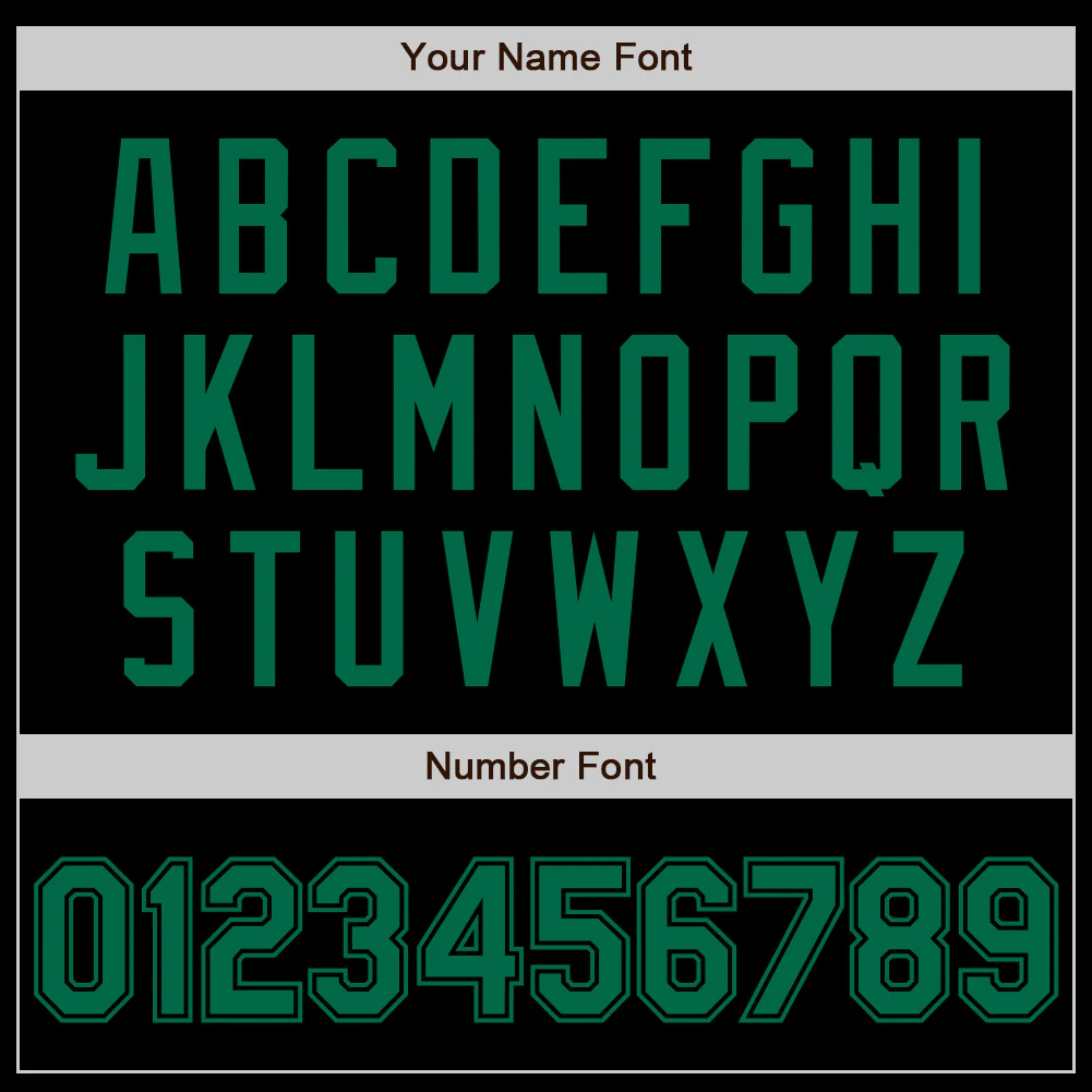 Custom Black Kelly Green Authentic Baseball Jersey - Image 4