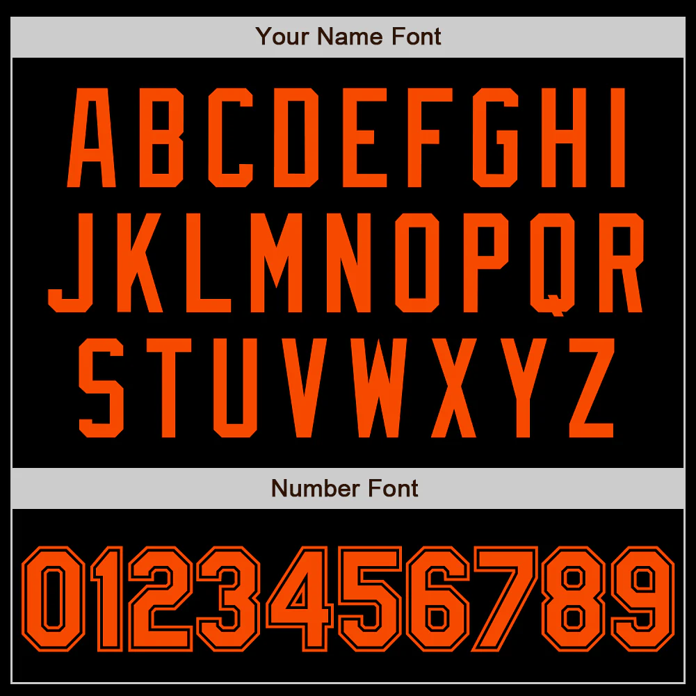 Custom Black Orange Authentic Baseball Jersey - Image 8