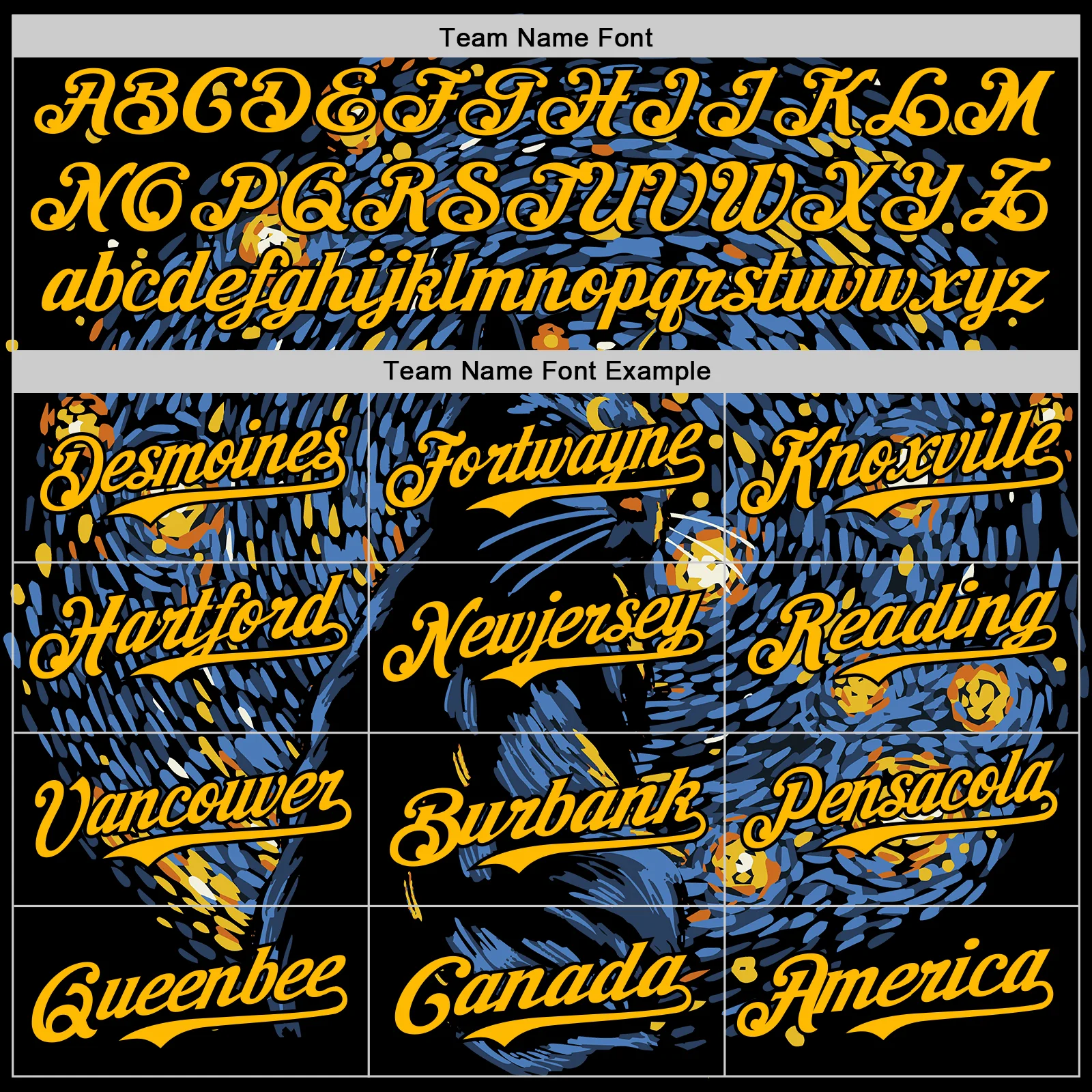 Custom Blue Gold-Black 3D Tobe Fonseca Luna Dreams Starry Night Authentic Baseball Jersey - Image 4