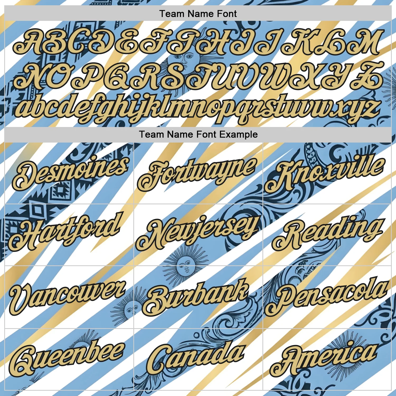 Custom Blue Vegas Gold Black-White Argentina Sun Line Soccer Jersey Performance T-Shirt - Image 3