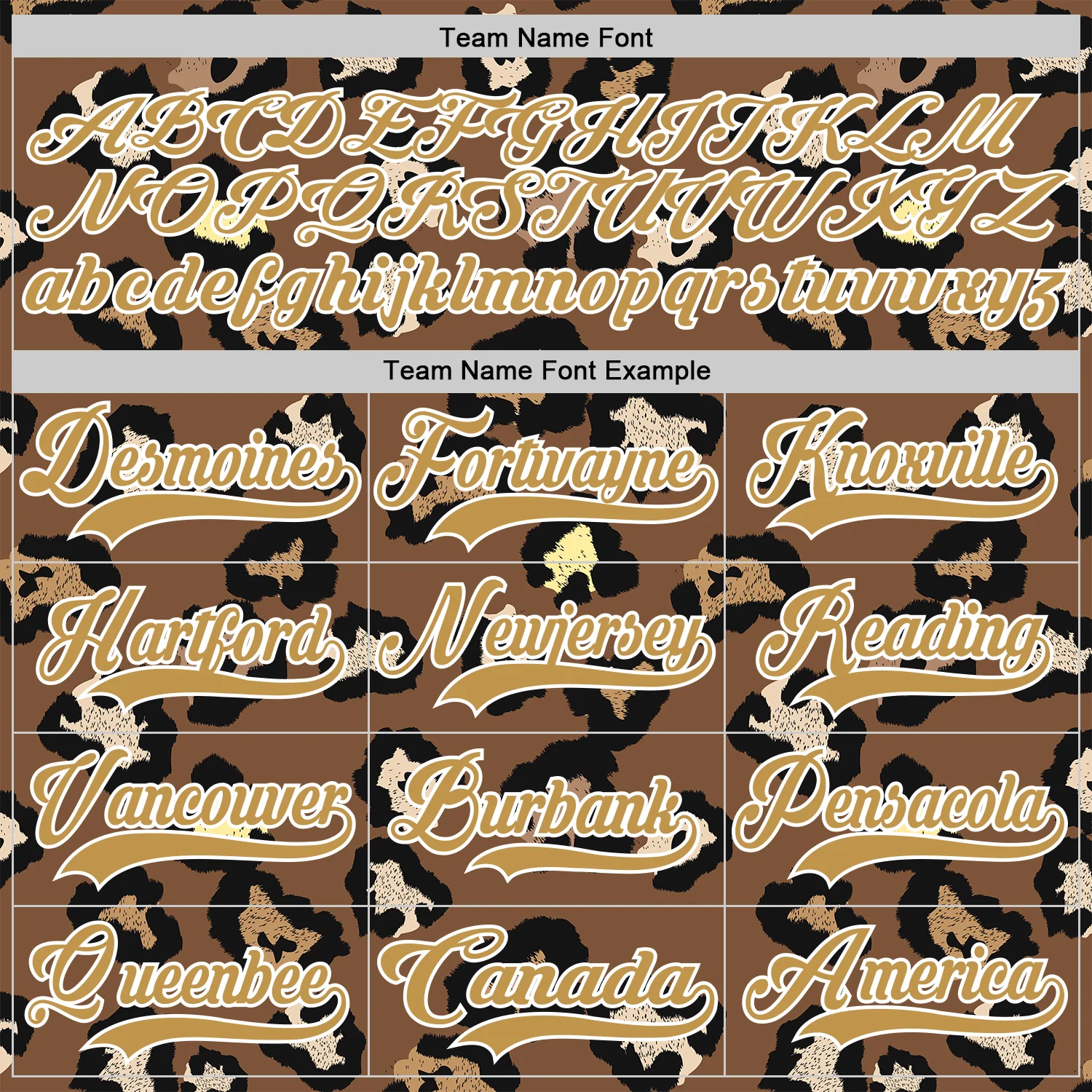 Custom Brown Old Gold Black-White Leopard Print Hockey Lace Neck Jersey - Image 6