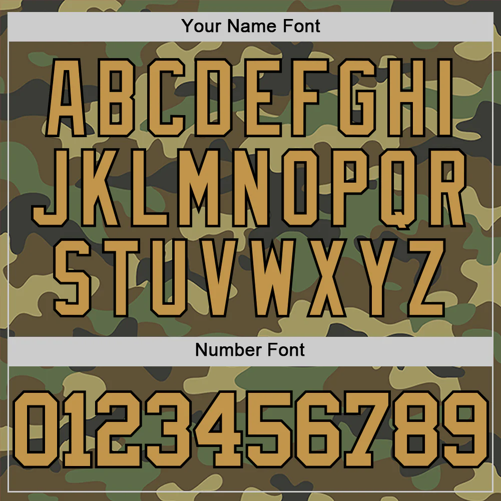 Custom Camo Old Gold-Black Authentic Salute To Service Basketball Jersey - Image 4
