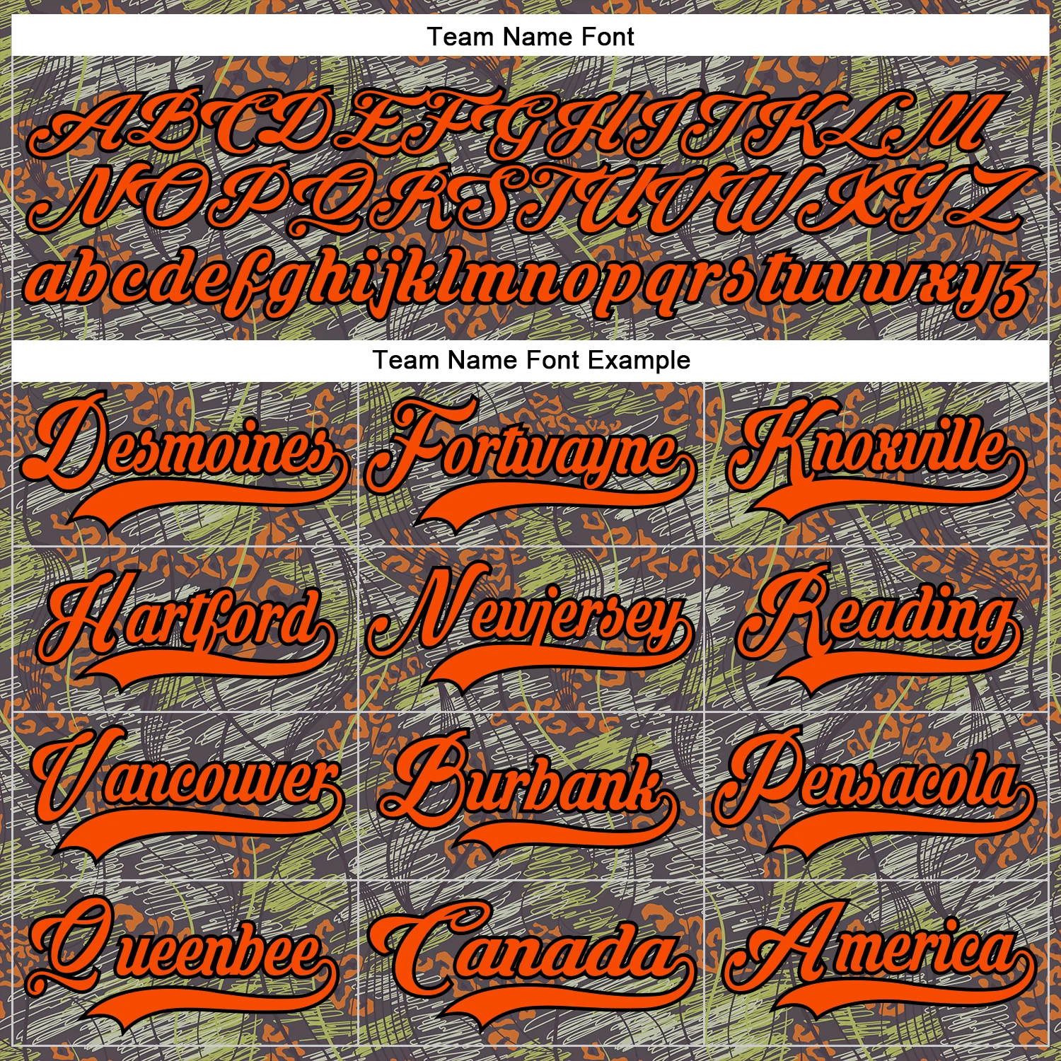Custom Camo Orange-Black 3D Camouflage Grunge Leopard Hockey Lace Neck Jersey - Image 6