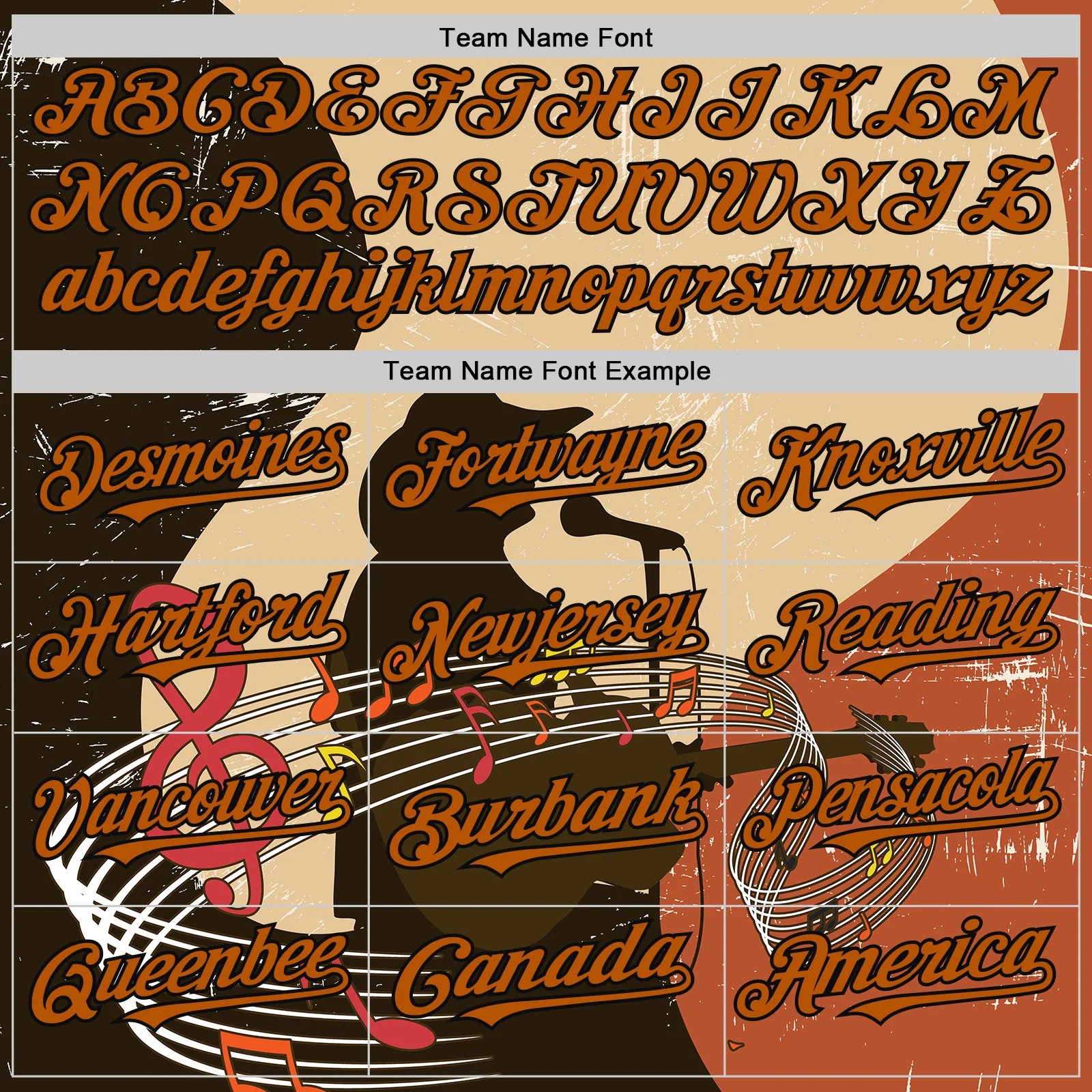 Custom City Cream Texas Orange-Black Texas Guitar City Edition Authentic Baseball Jersey - Image 4