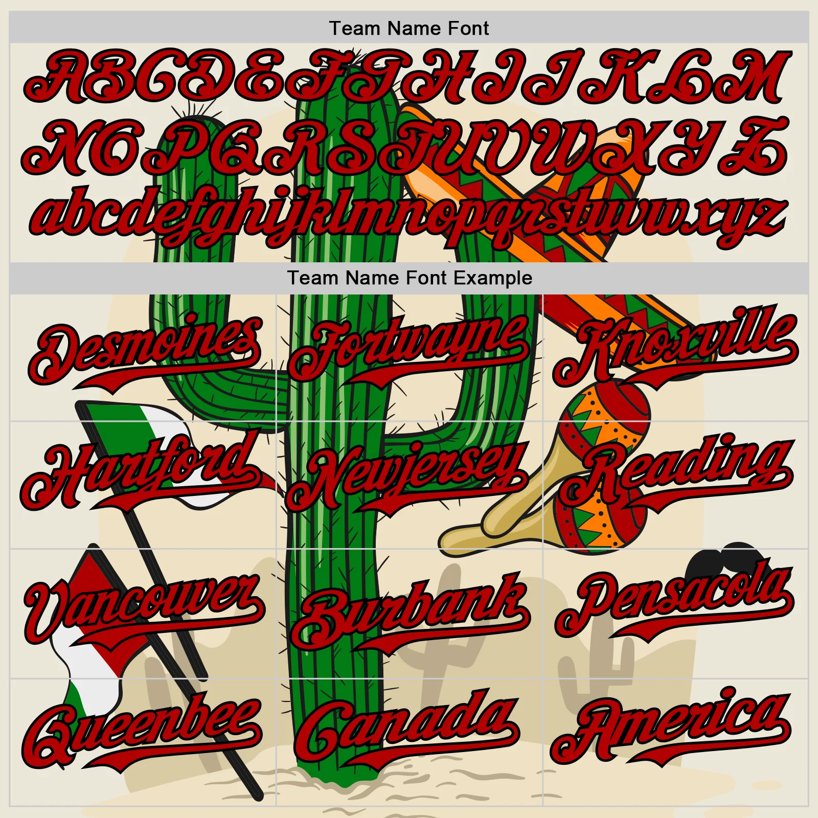 Custom Cream Red-Black 3D Mexican Festival Cactus Sombrero And Flag Cinco de Mayo Authentic Baseball Jersey - Image 4