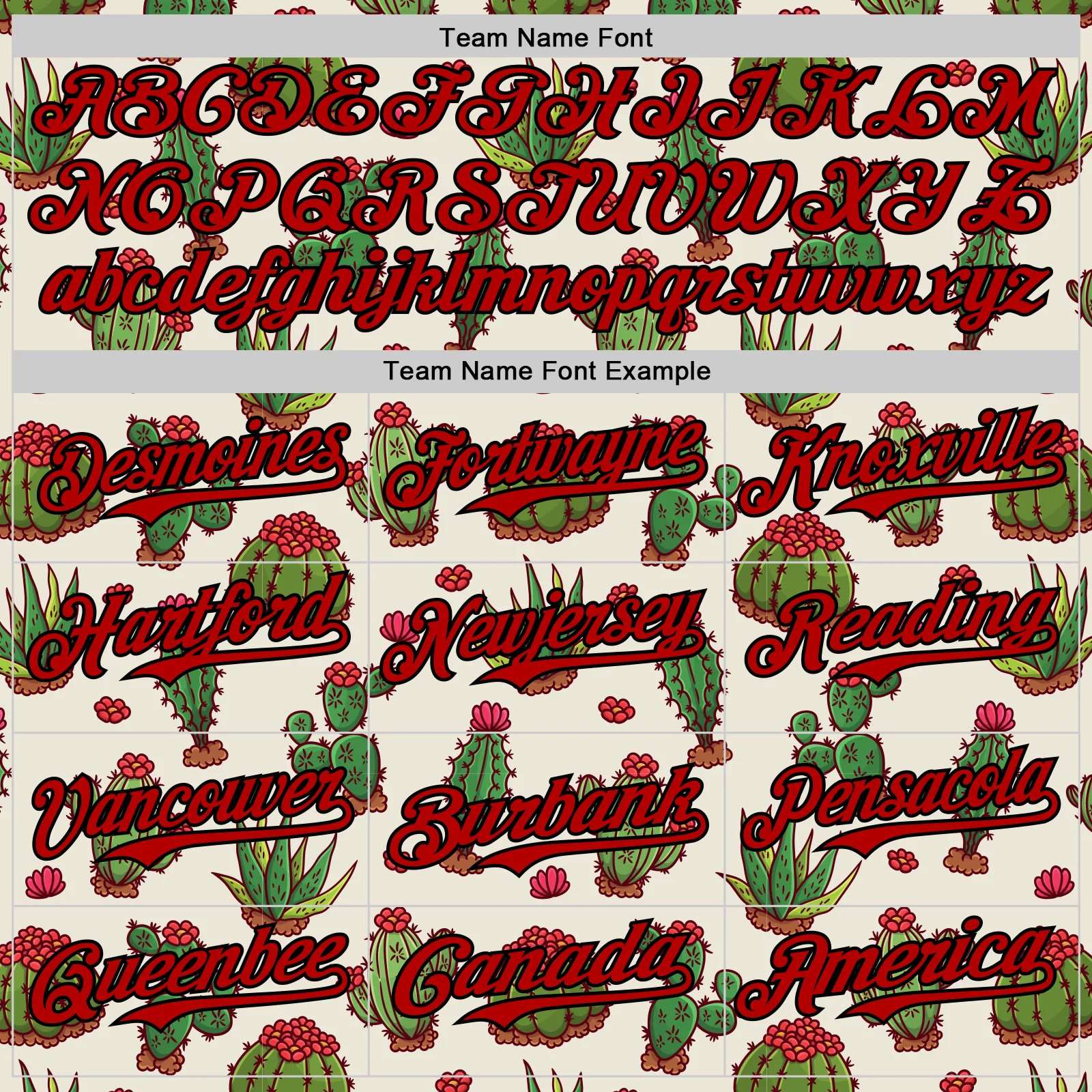 Custom Cream Red-Black 3D Mexican Cactus Authentic Baseball Jersey - Image 4