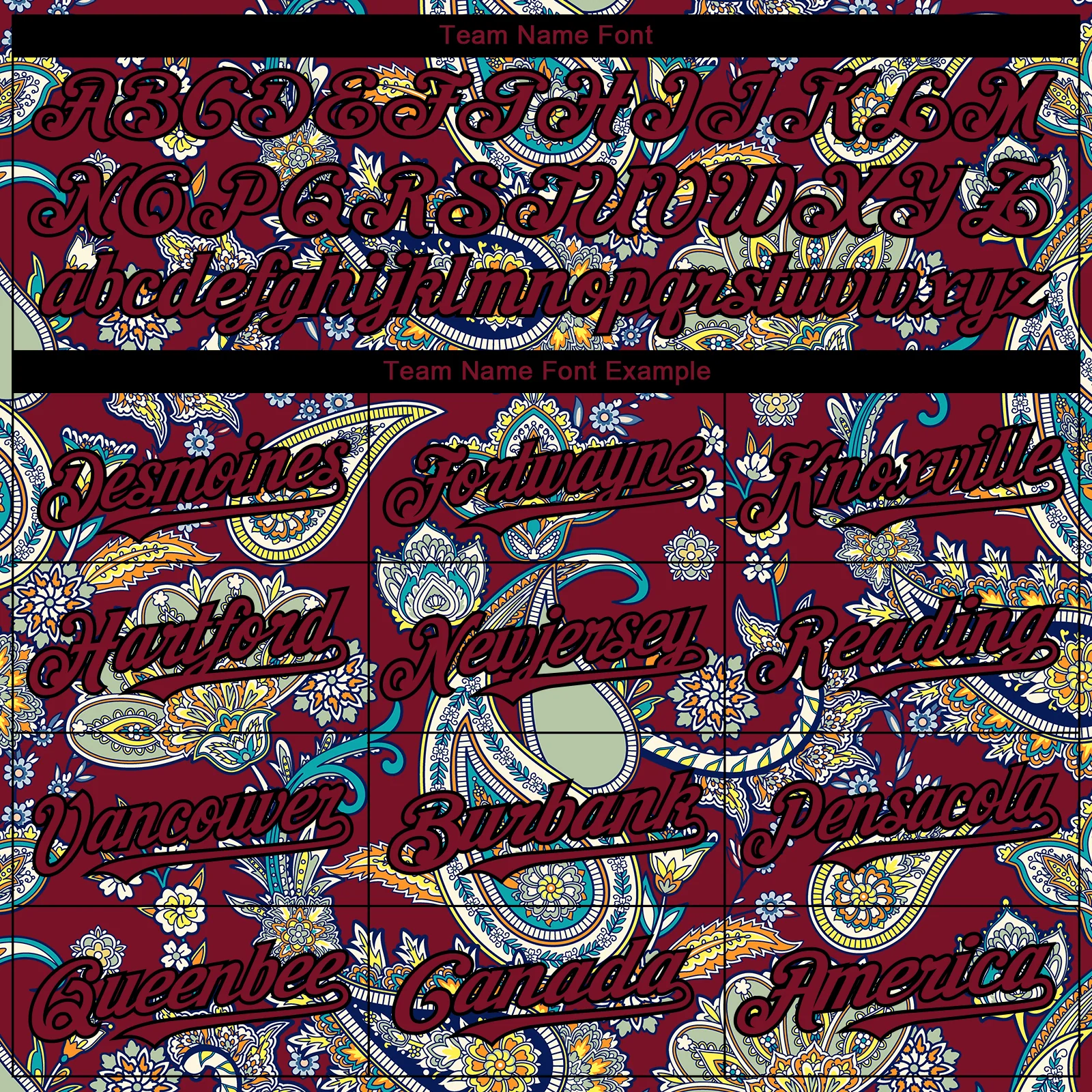 Custom Crimson Black Rave Party Ethnic Paisley Bandana Authentic Baseball Jersey - Image 4