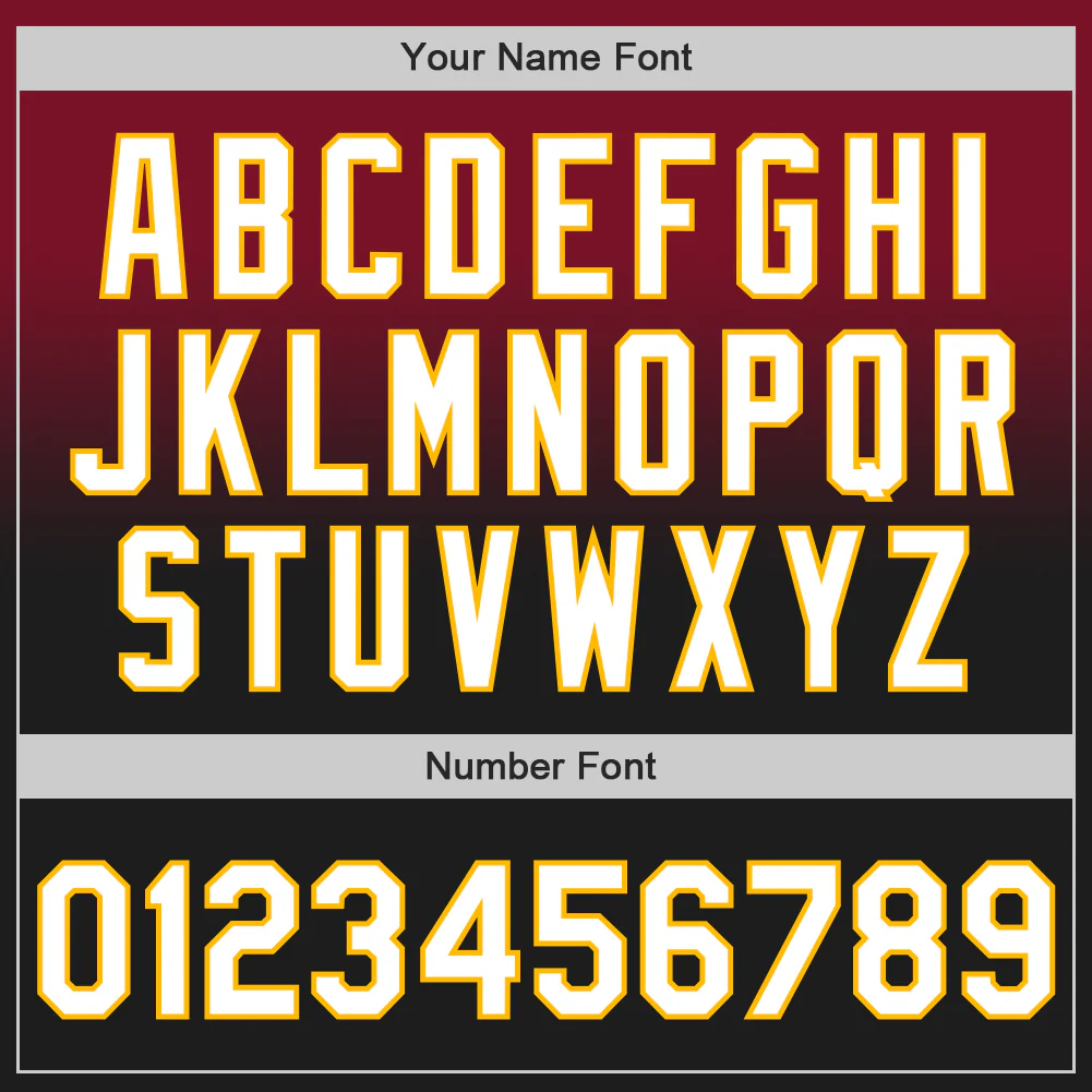 Custom Crimson Black-Gold Authentic Fade Fashion Baseball Jersey - Image 5