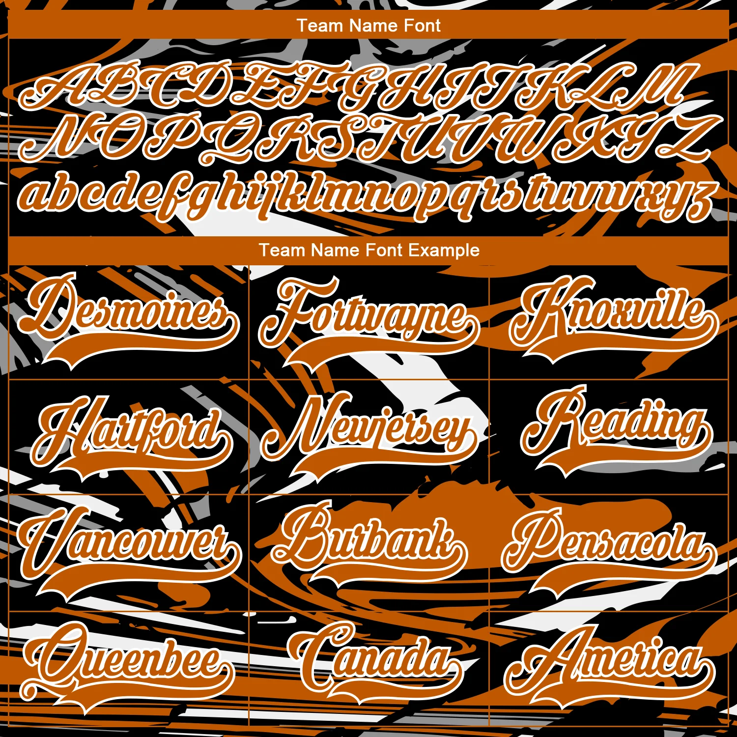 Custom Figure Texas Orange Black-White 3D Pattern Fluid Art Hockey Lace Neck Jersey - Image 4