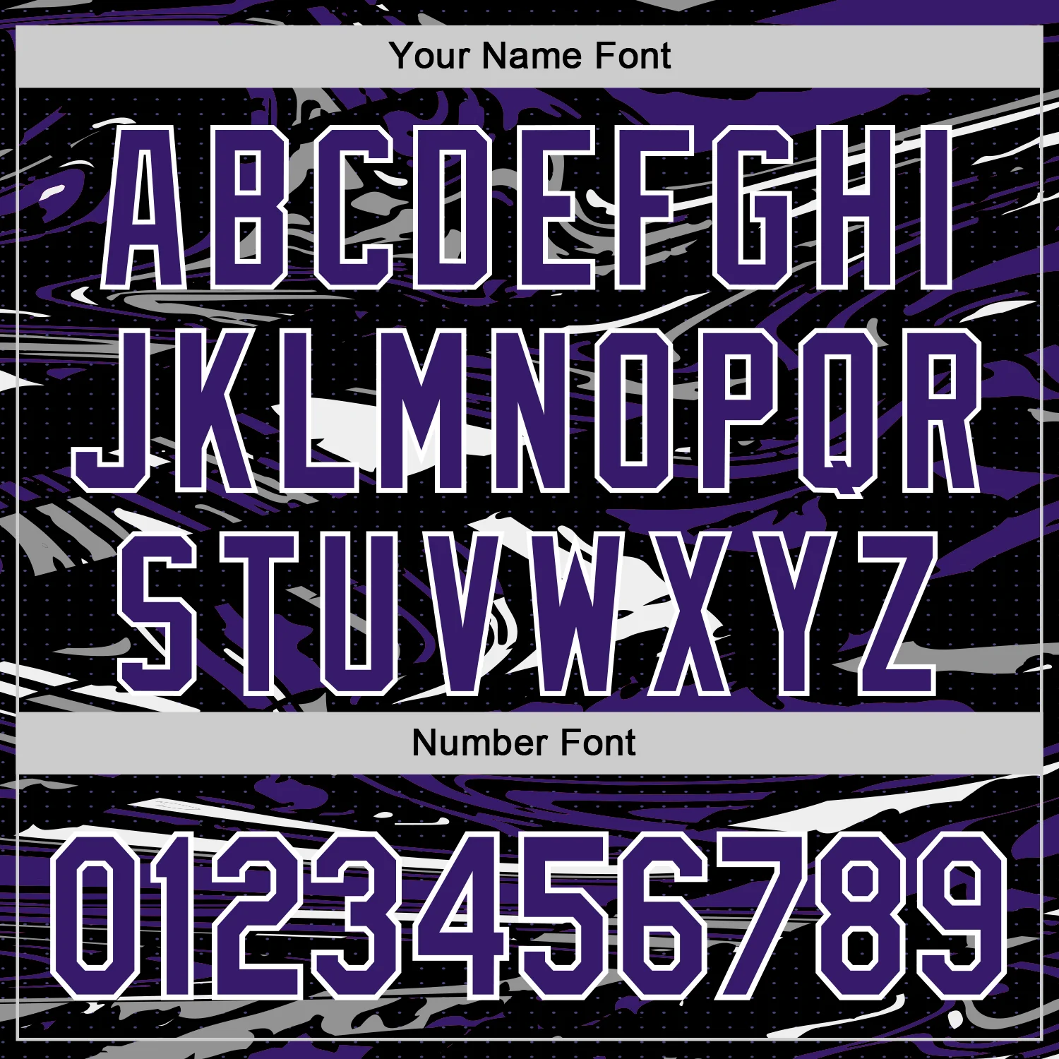 Custom Figure Purple Black-White Fluid Pattern Bomber Full-Snap Varsity Letterman Hoodie Jacket - Image 6