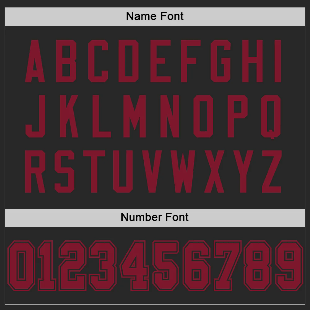 Custom Black Crimson Mesh Authentic Football Jersey - Image 4