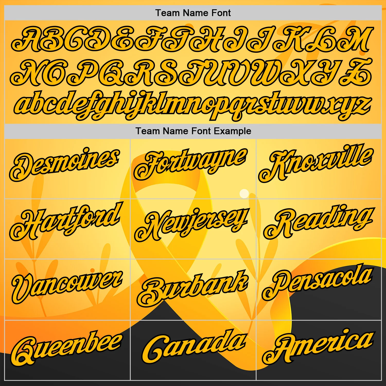 Custom Gold Black 3D Pattern Design Yellow Ribbon Bone Cancer Awareness Performance Polo Shirt - Image 4