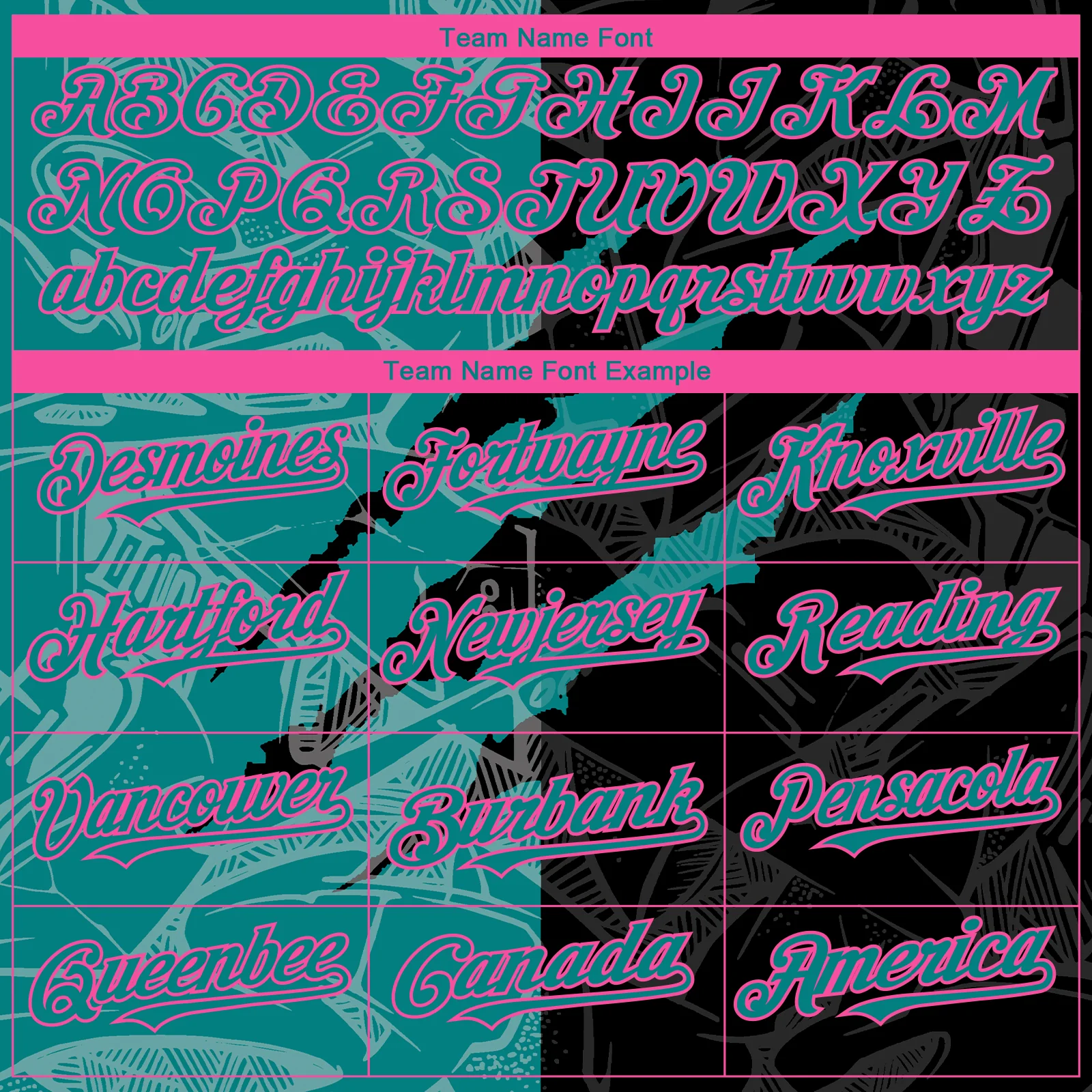 Custom Graffiti Pattern Teal Black-Pink 3D Scratch Authentic Baseball Jersey - Image 4