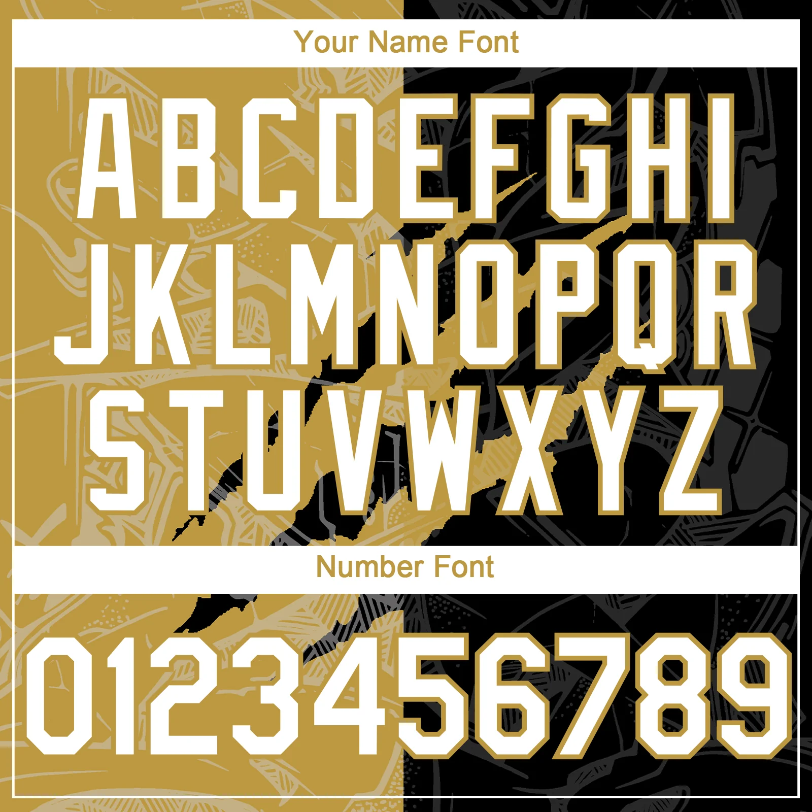 Custom Graffiti Pattern White Black-Old Gold 3D Scratch Authentic Baseball Jersey - Image 5