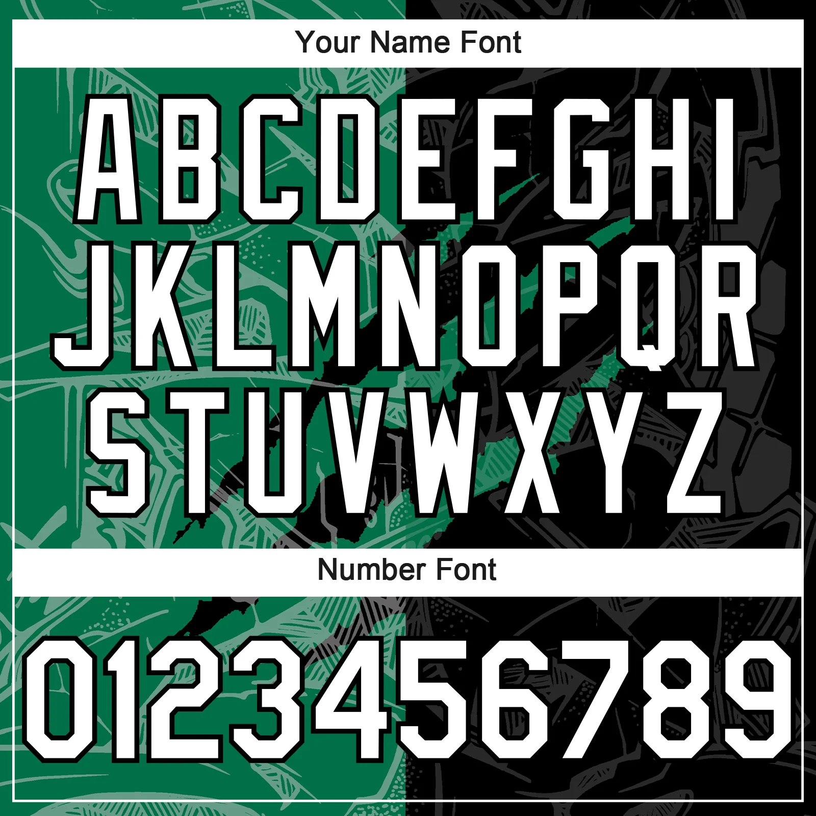 Custom Graffiti Pattern White Black-Kelly Green 3D Scratch Authentic Baseball Jersey - Image 5