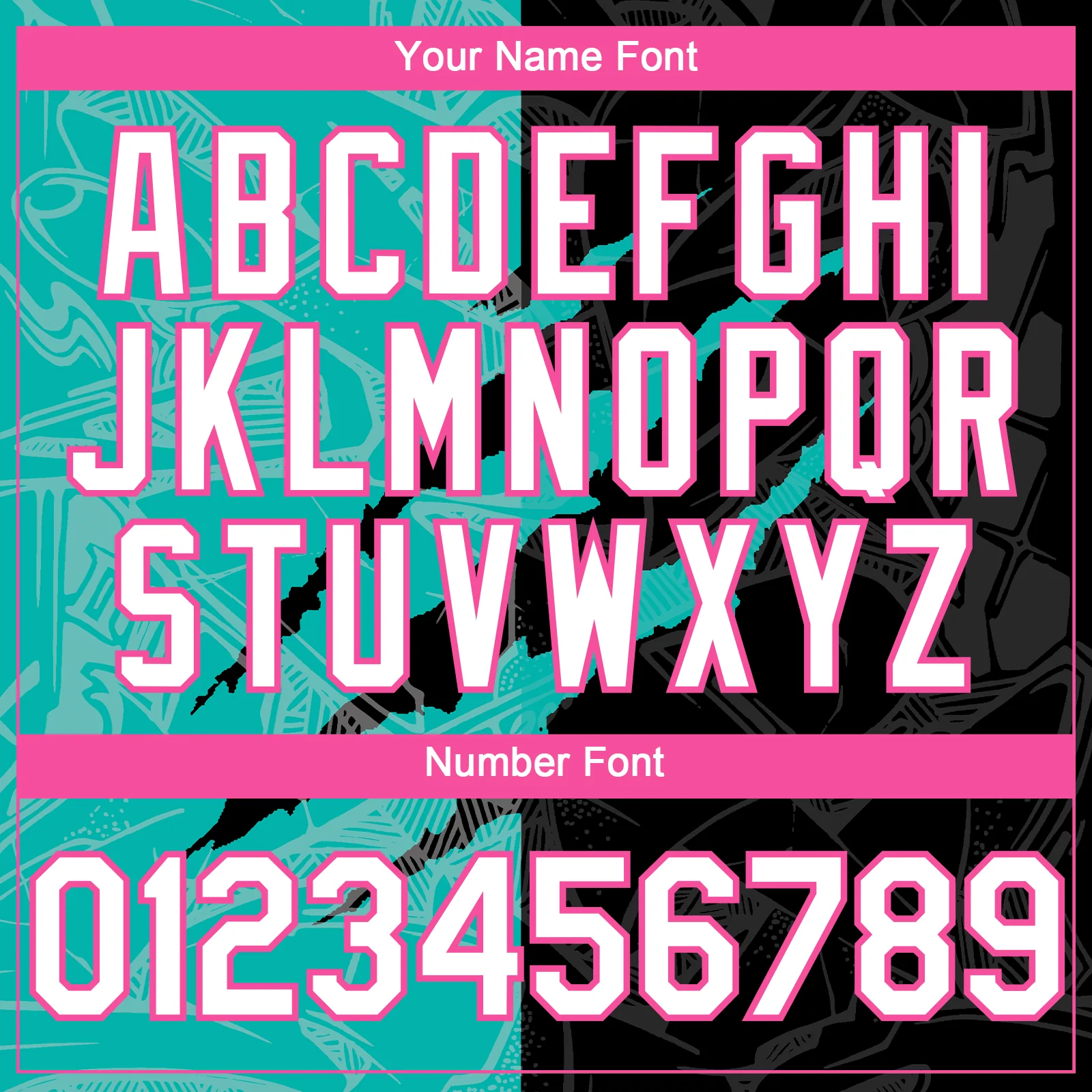 Custom Graffiti Pattern White Black Aqua-Pink 3D Scratch Authentic Baseball Jersey - Image 5