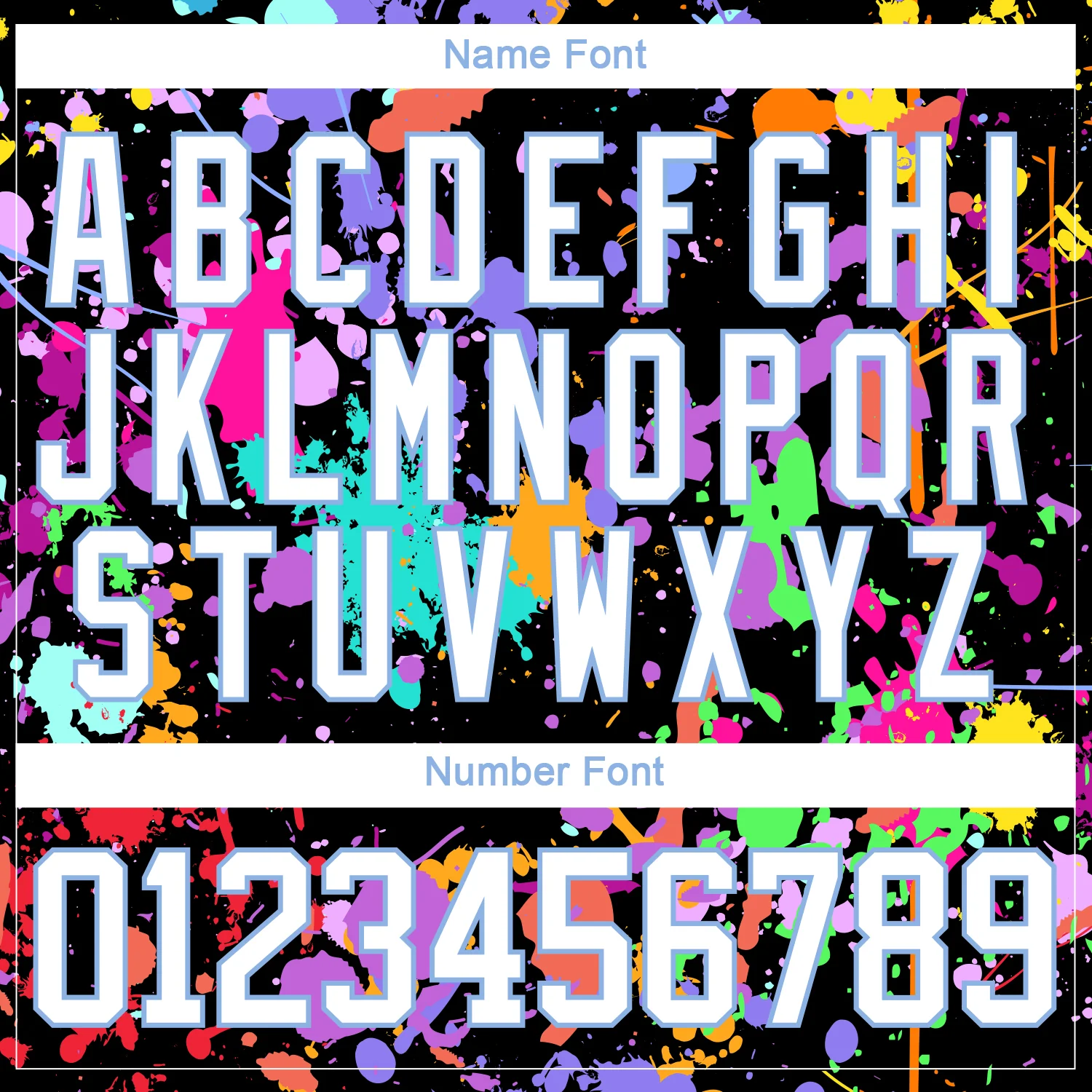 Custom Graffiti Pattern White Black-Light Blue 3D Pattern Splash Art Hockey Lace Neck Jersey - Image 5