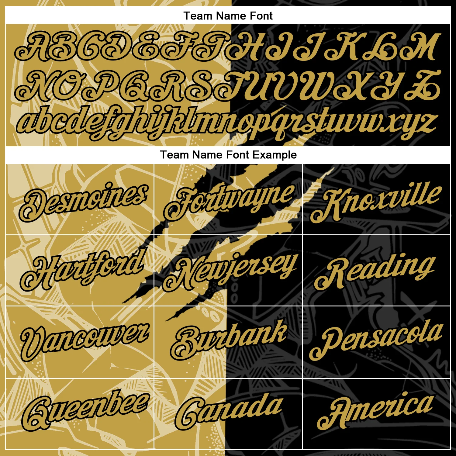 Custom Graffiti Pattern Old Gold-Black Scratch 3D Performance T-Shirt - Image 3