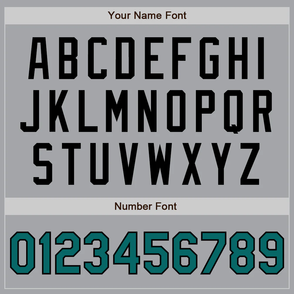 Custom Gray Teal-Black Authentic Two Tone Baseball Jersey - Image 5