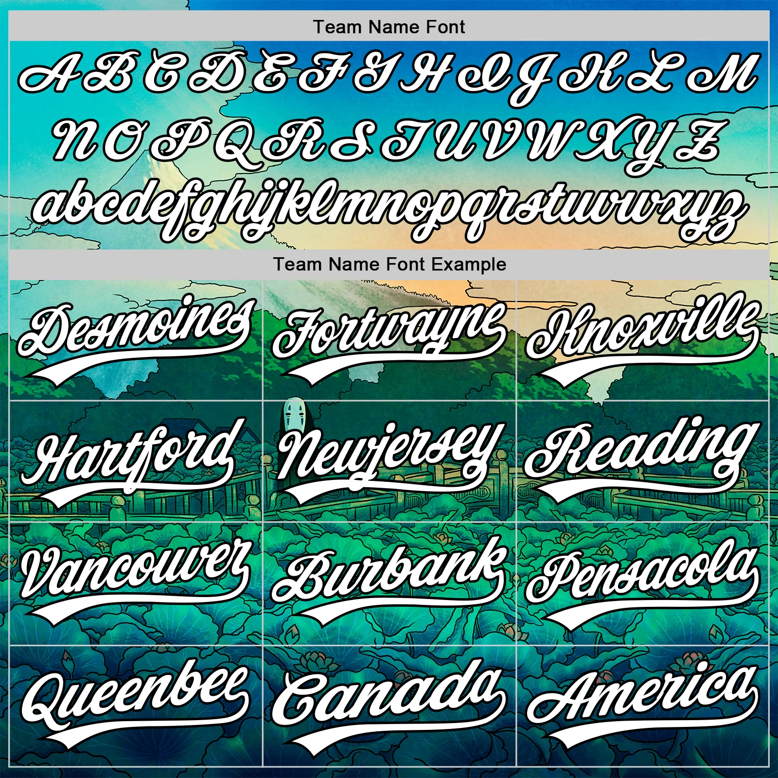 Custom Green White-Black 3D Syntetyc Lotus Pond Spirit Authentic Baseball Jersey - Image 4
