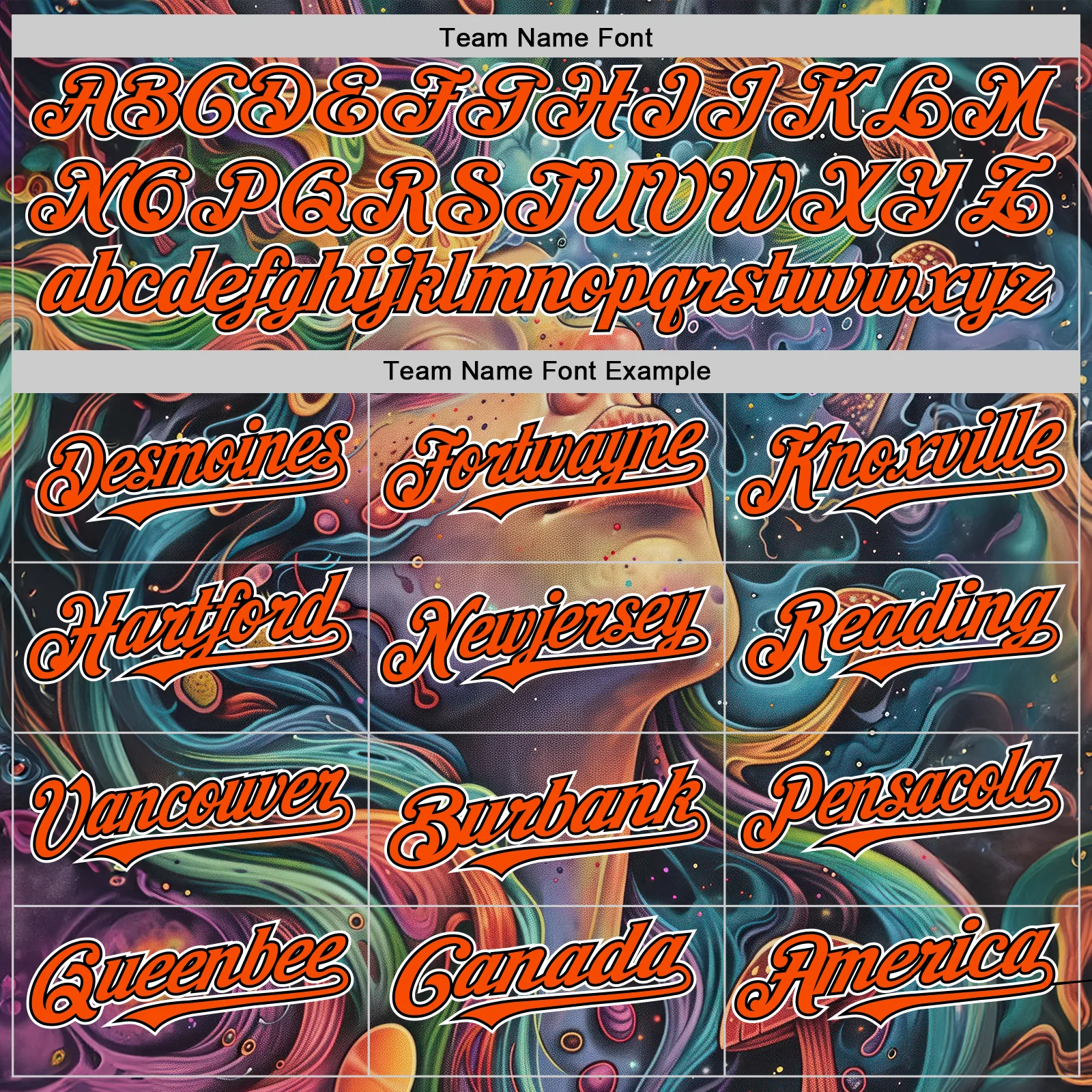 Custom Green Orange Black-White 3D Pattern Design Rave Party Trippy Magic Mushroom Authentic Baseball Jersey - Image 4
