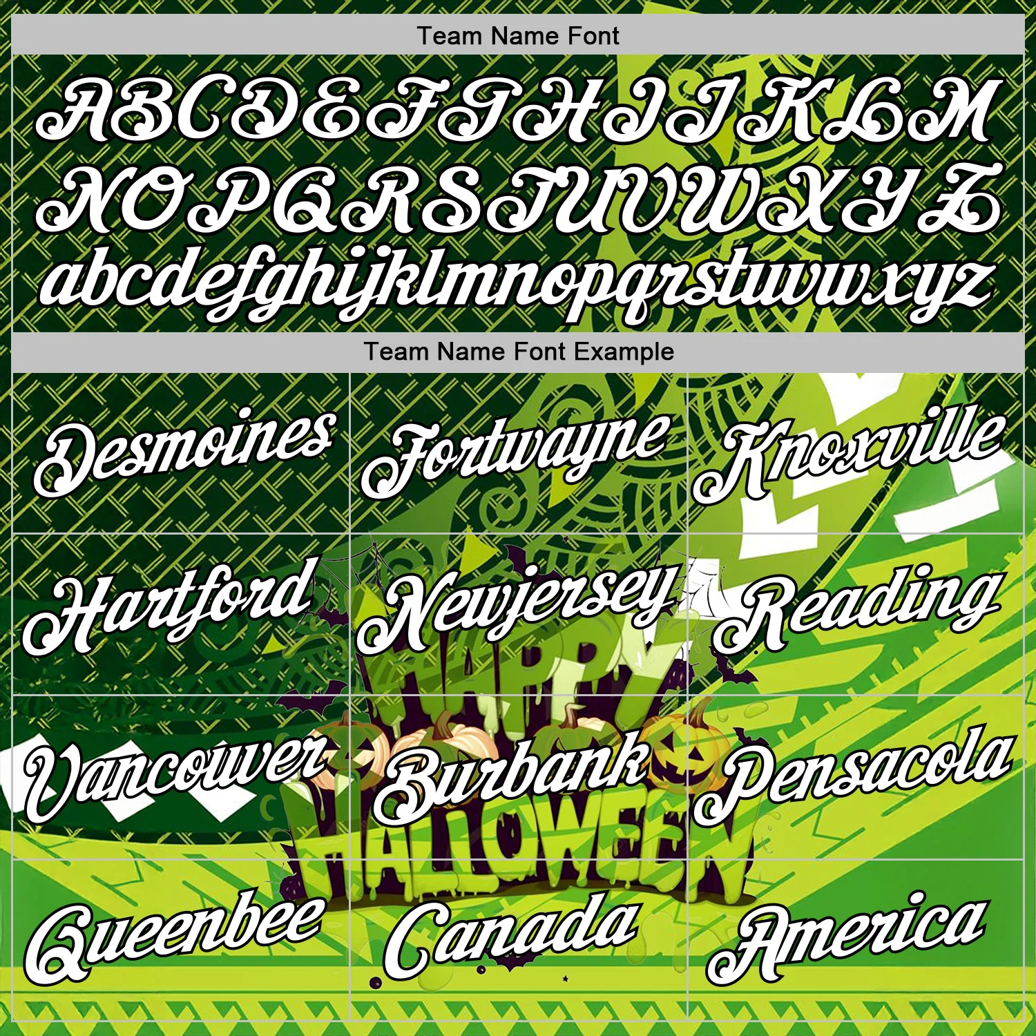 Custom Green White-Black 3D Halloween Spooky Sportswear Pullover Sweatshirt Hoodie - Image 3