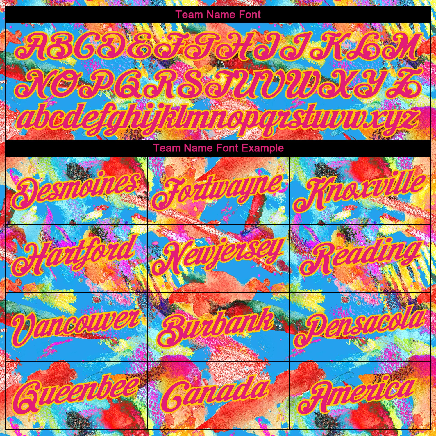 Custom Stitched Graffiti Pattern Hot Pink Black-Yellow 3D Watercolor Grunge Art Sports Pullover Sweatshirt Hoodie - Image 3