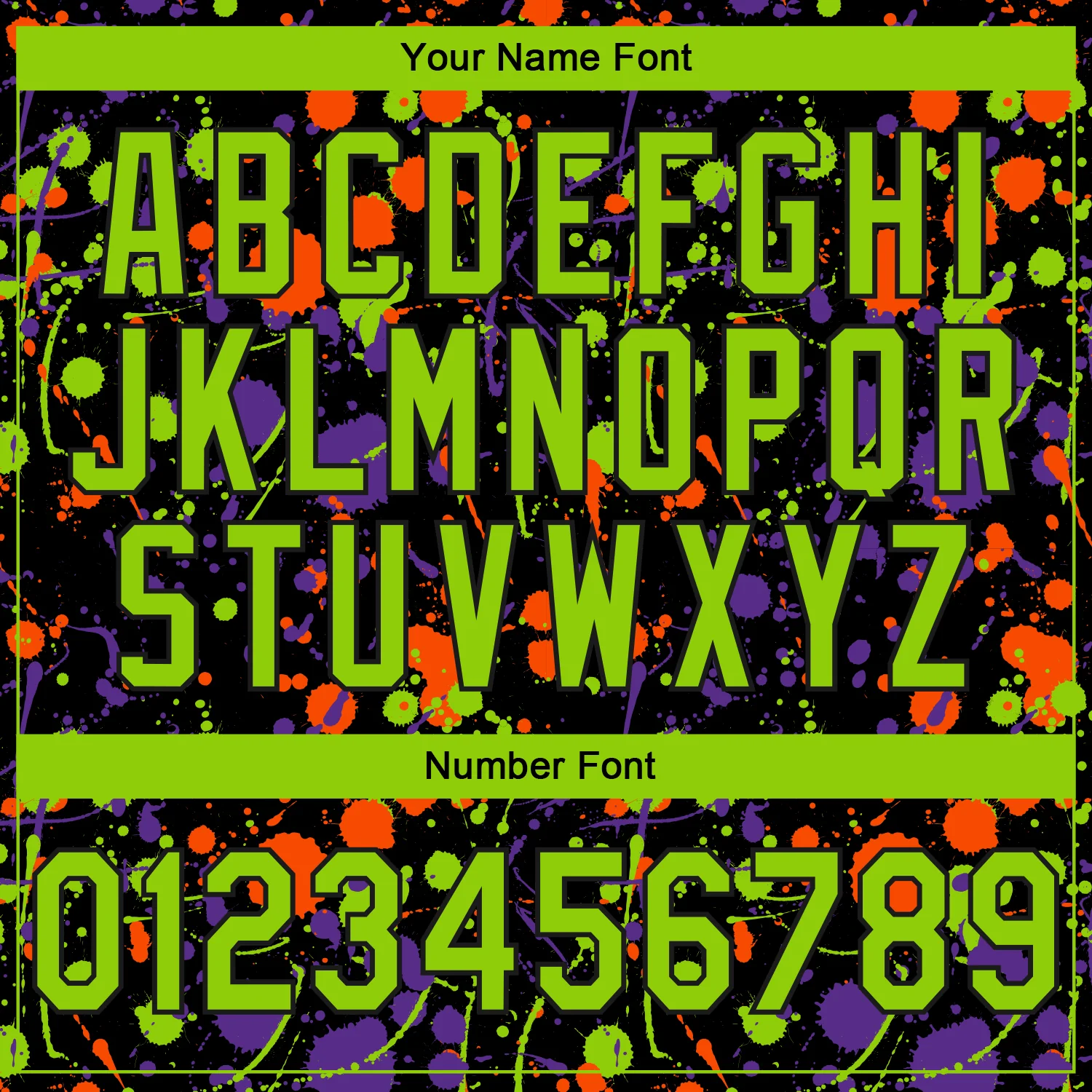 Custom Stitched Graffiti Pattern Neon Green-Black 3D Splash Grunge Art Sports Pullover Sweatshirt Hoodie - Image 4