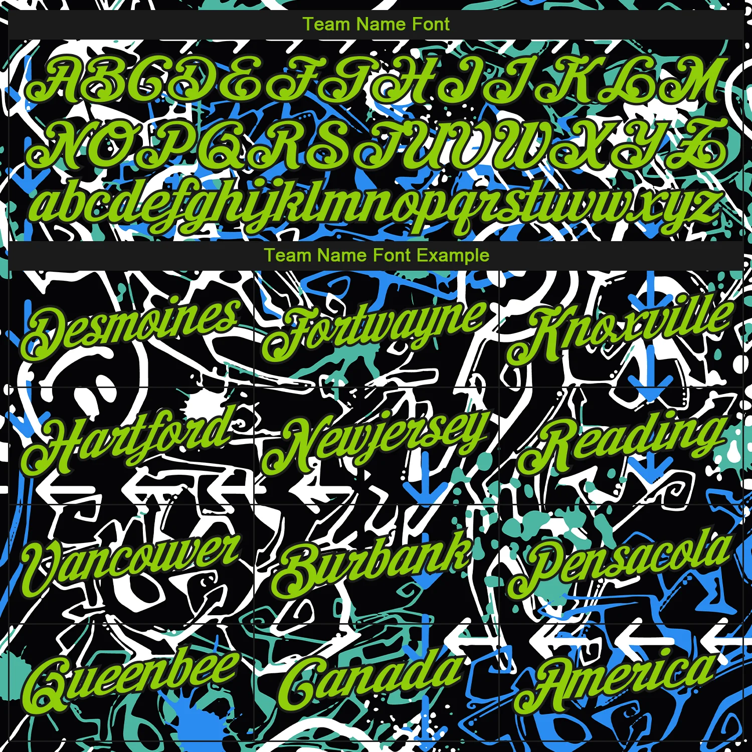 Custom Stitched Graffiti Pattern Neon Green-Black 3D Abstract Grunge Art Sports Pullover Sweatshirt Hoodie - Image 3