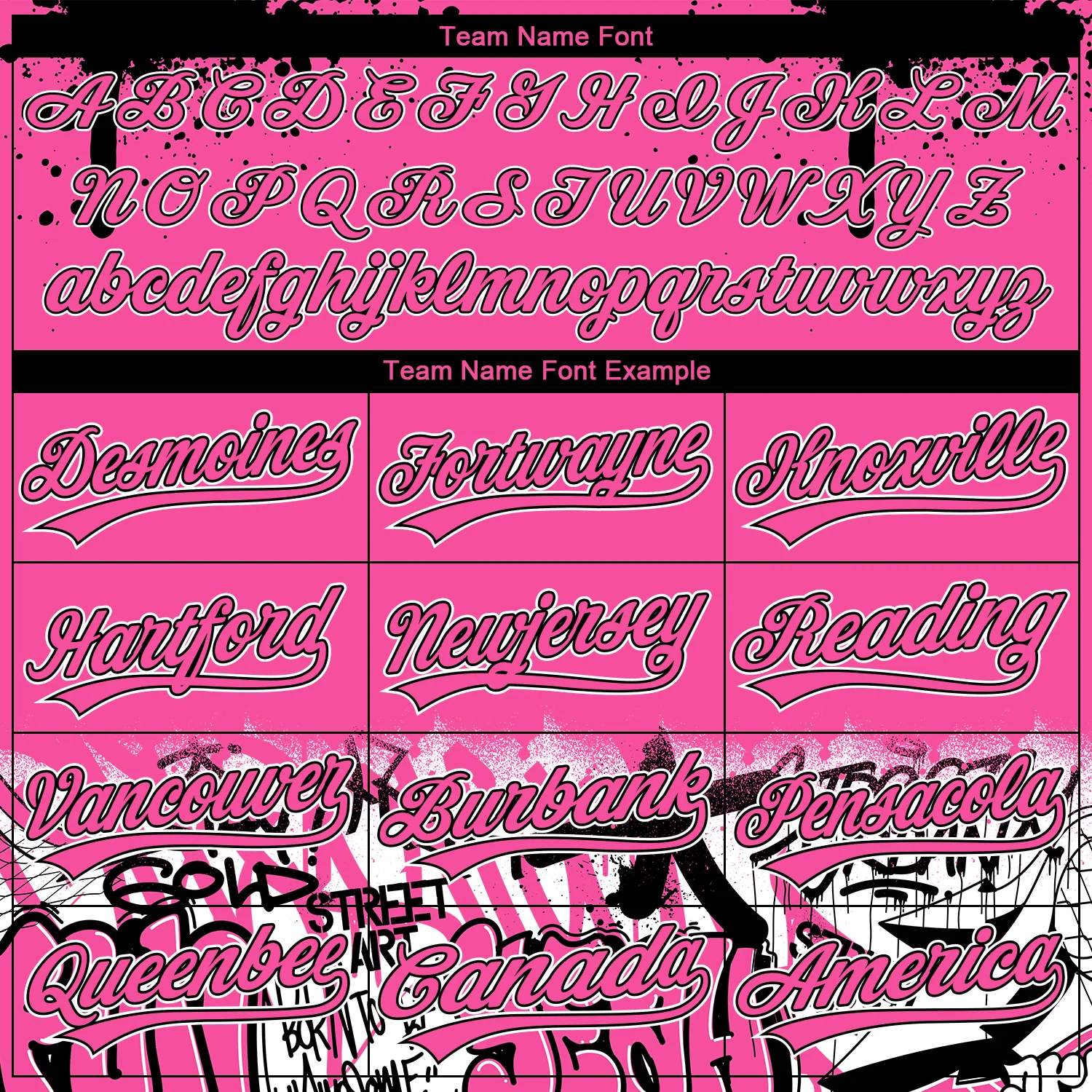 Custom Stitched Pink Black-White 3D Graffiti Splash Street Art Sports Pullover Sweatshirt Hoodie - Image 3