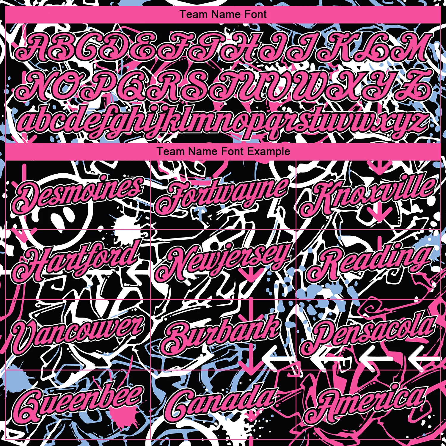 Custom Stitched Graffiti Pattern Pink Black-White 3D Abstract Grunge Art Sports Pullover Sweatshirt Hoodie - Image 3