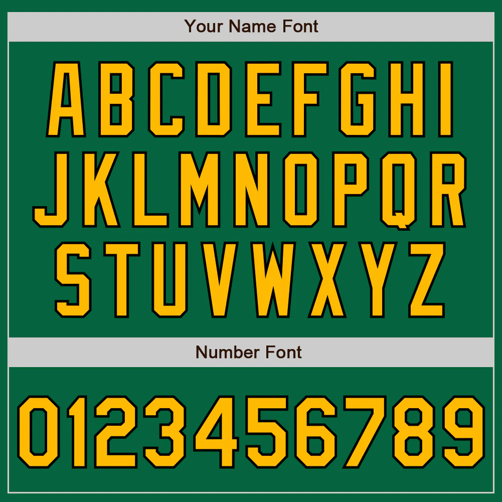 Custom Kelly Green Gold-Black Authentic Two Tone Baseball Jersey - Image 5