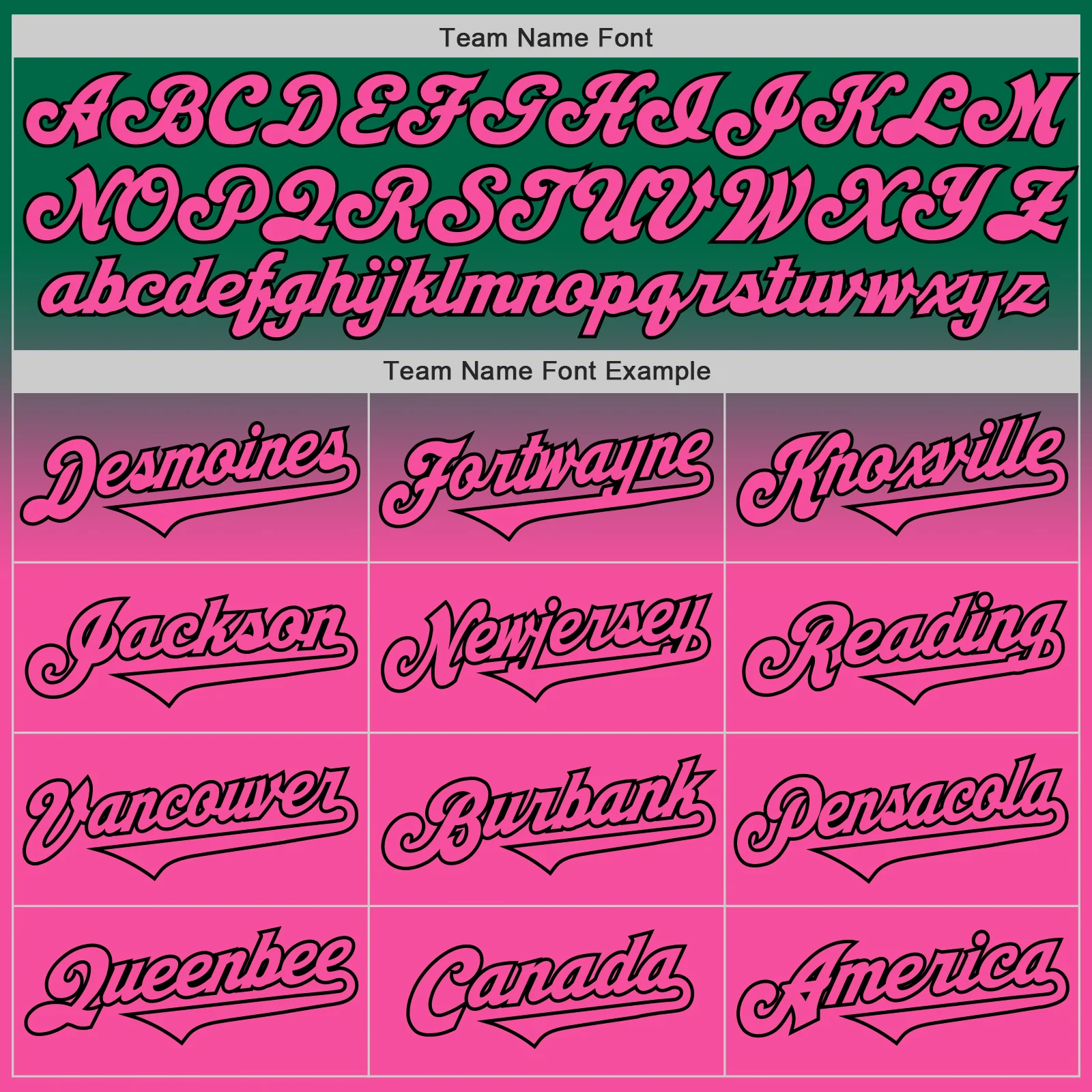 Custom Kelly Green Pink-Black Authentic Fade Fashion Baseball Jersey - Image 4
