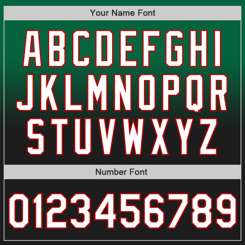 Custom Kelly Green Black-Red Authentic Fade Fashion Baseball Jersey - Image 5