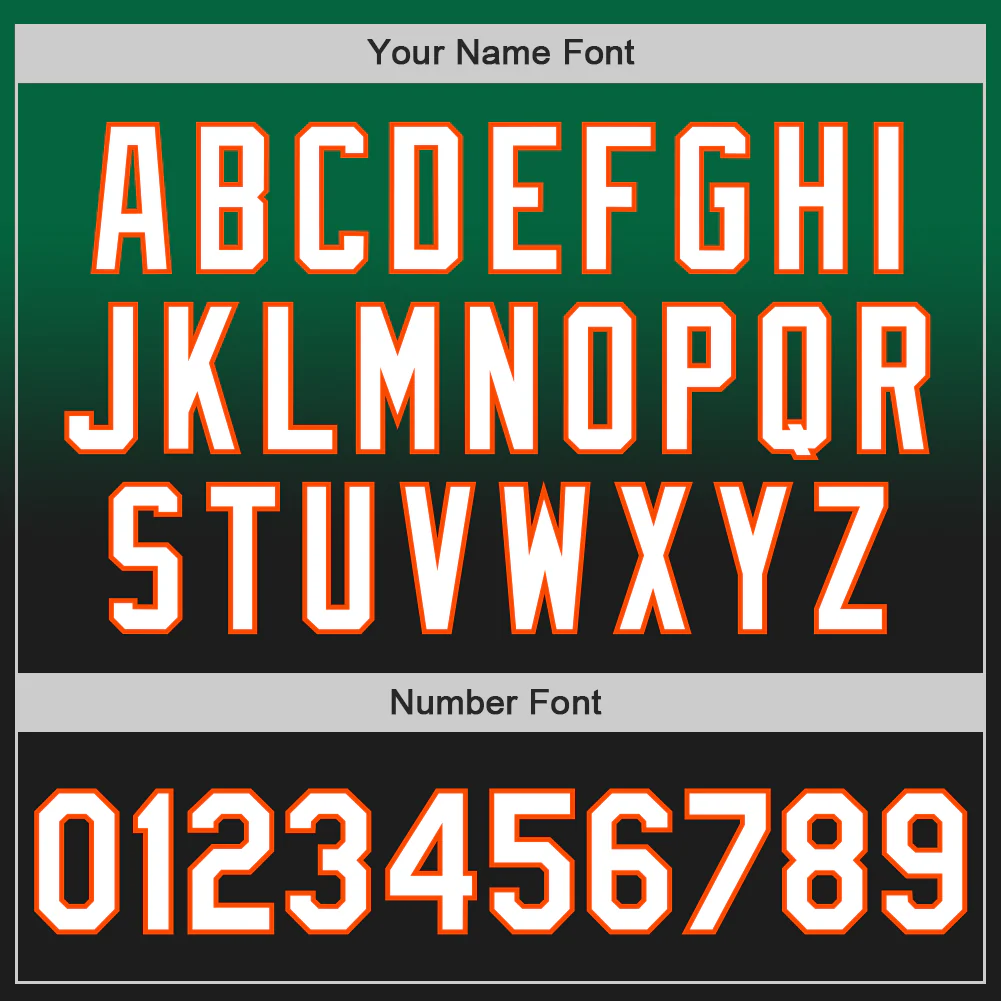 Custom Kelly Green Black-Orange Authentic Fade Fashion Baseball Jersey - Image 5