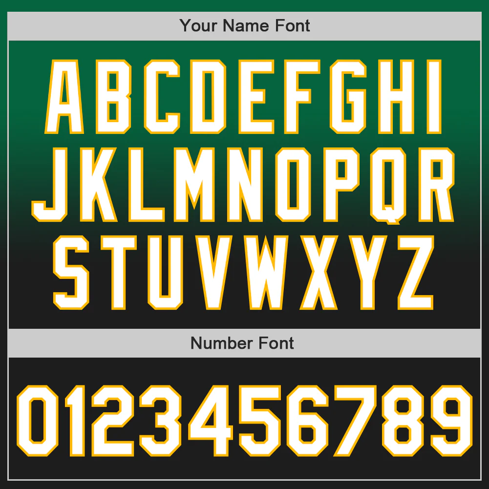 Custom Kelly Green Black-Gold Authentic Fade Fashion Baseball Jersey - Image 5