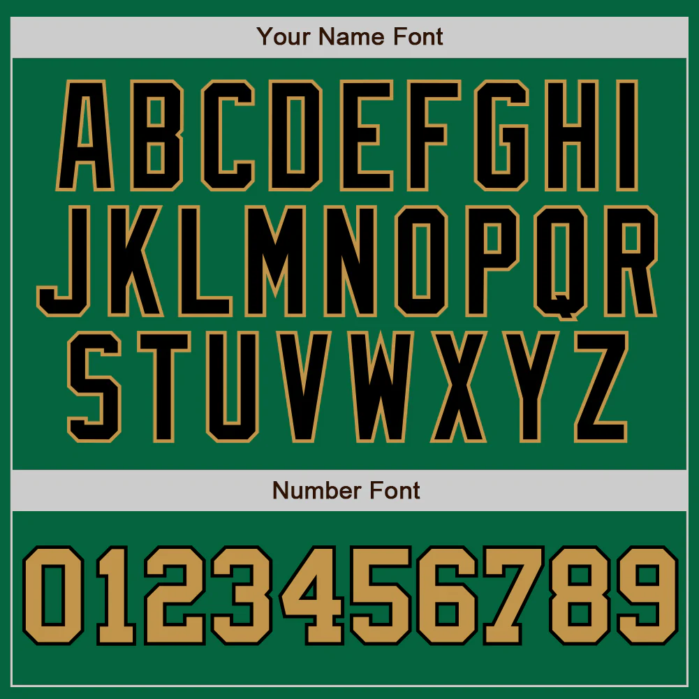 Custom Kelly Green White Pinstripe Old Gold-Black Authentic Baseball Jersey - Image 5