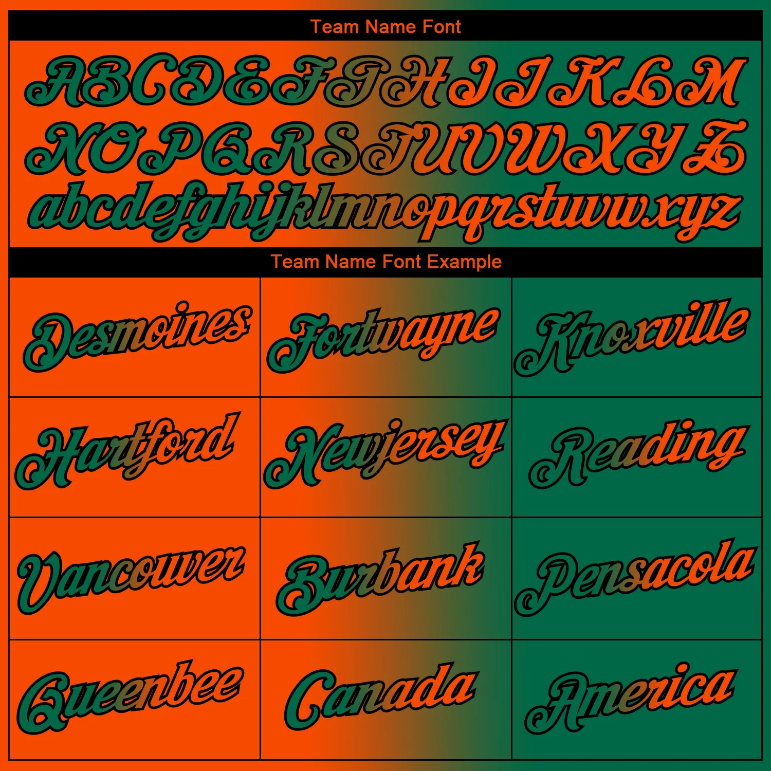 Custom Kelly Green Orange-Black Gradient Fashion Performance T-Shirt - Image 3
